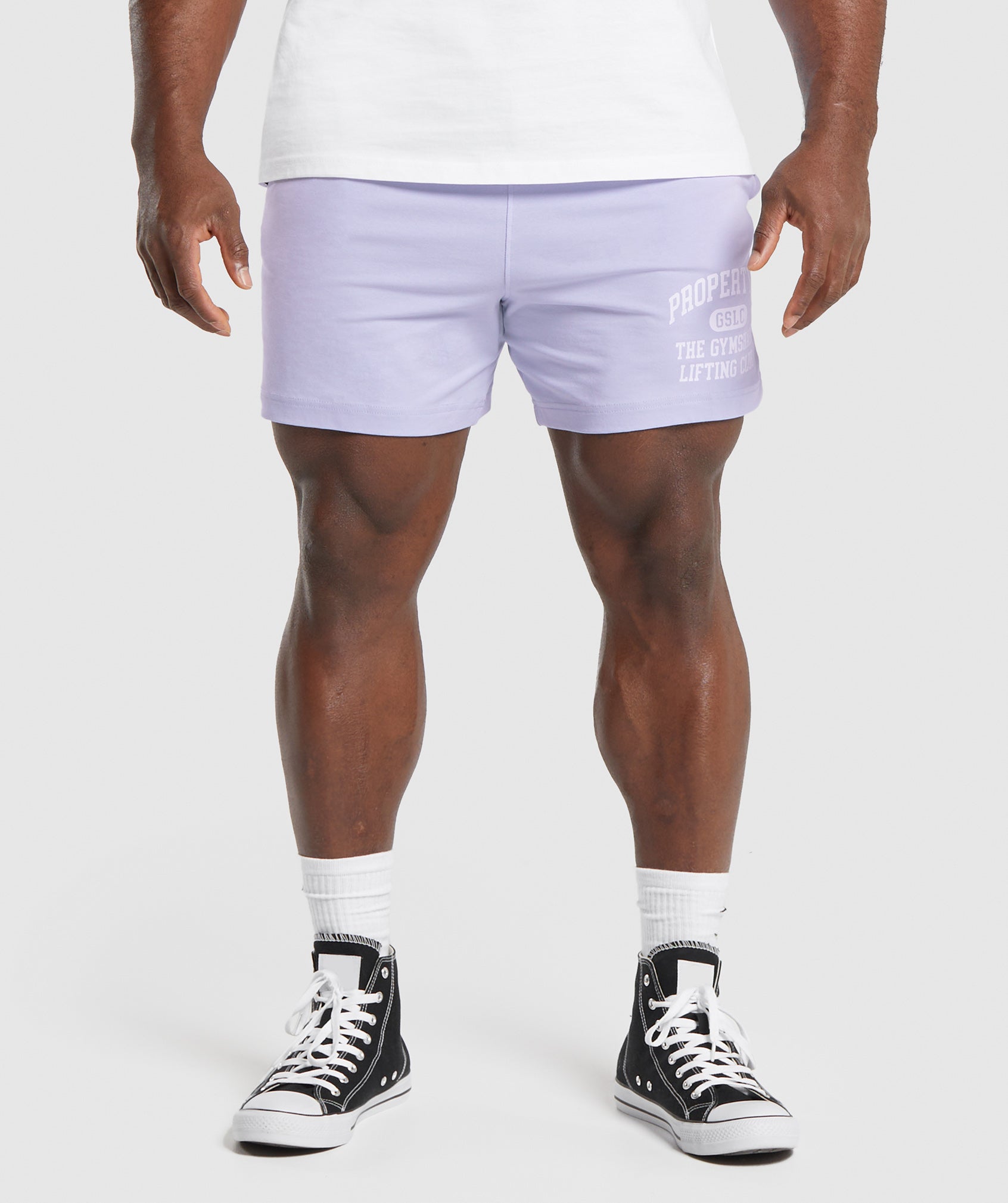 Lightweight Jersey Shorts in Silver Lilac