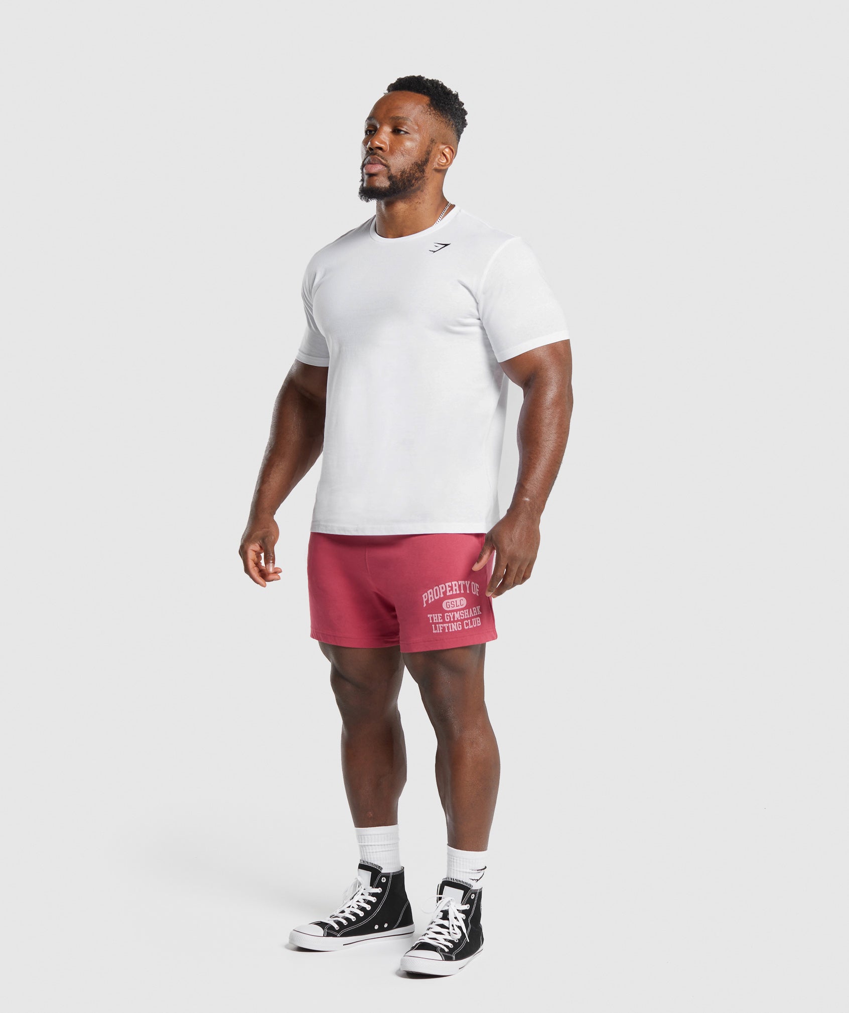 Lightweight Jersey Shorts in Vintage Pink - view 4