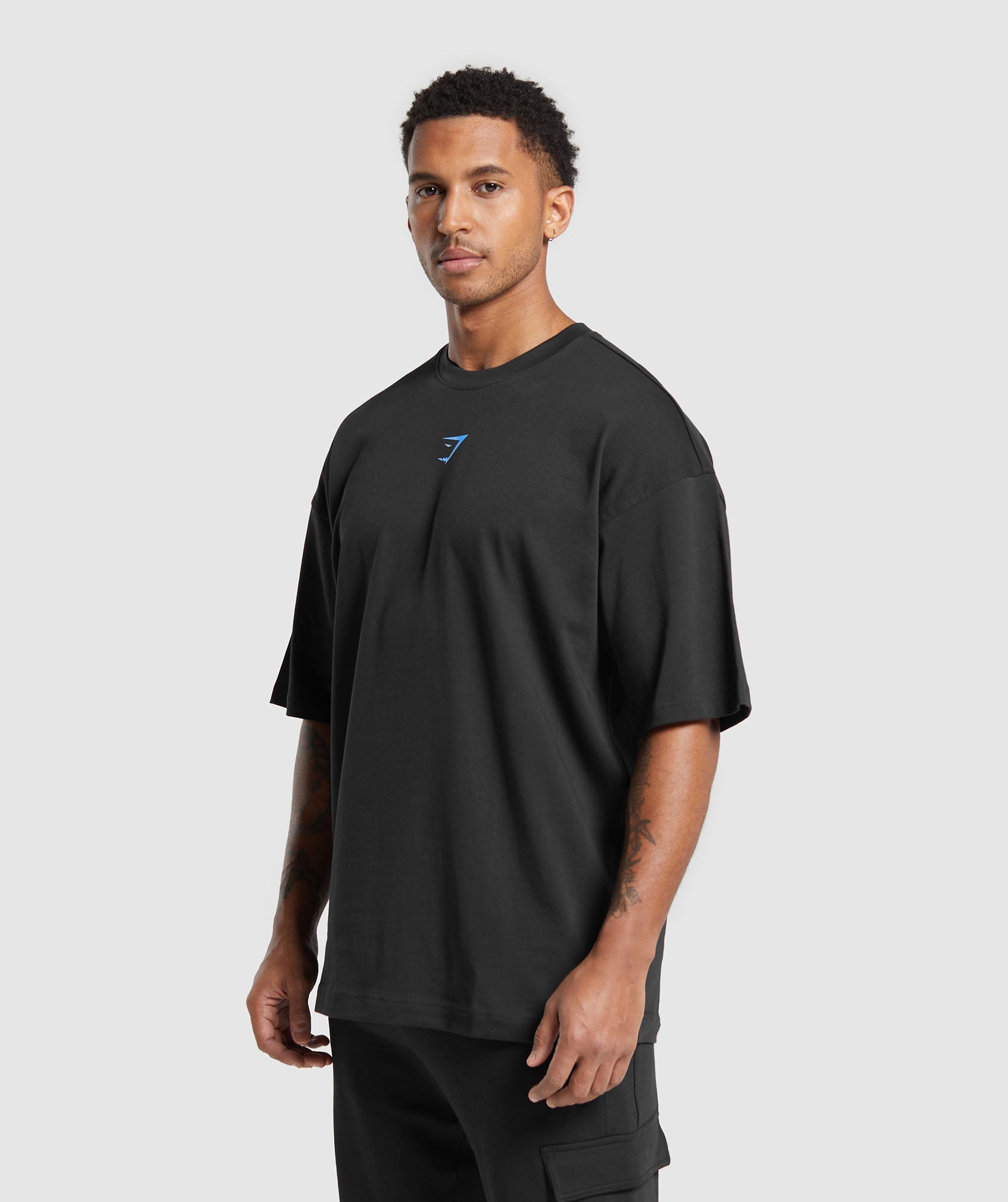 Miami Graphic T-Shirt in Black/Lats Blue - view 3
