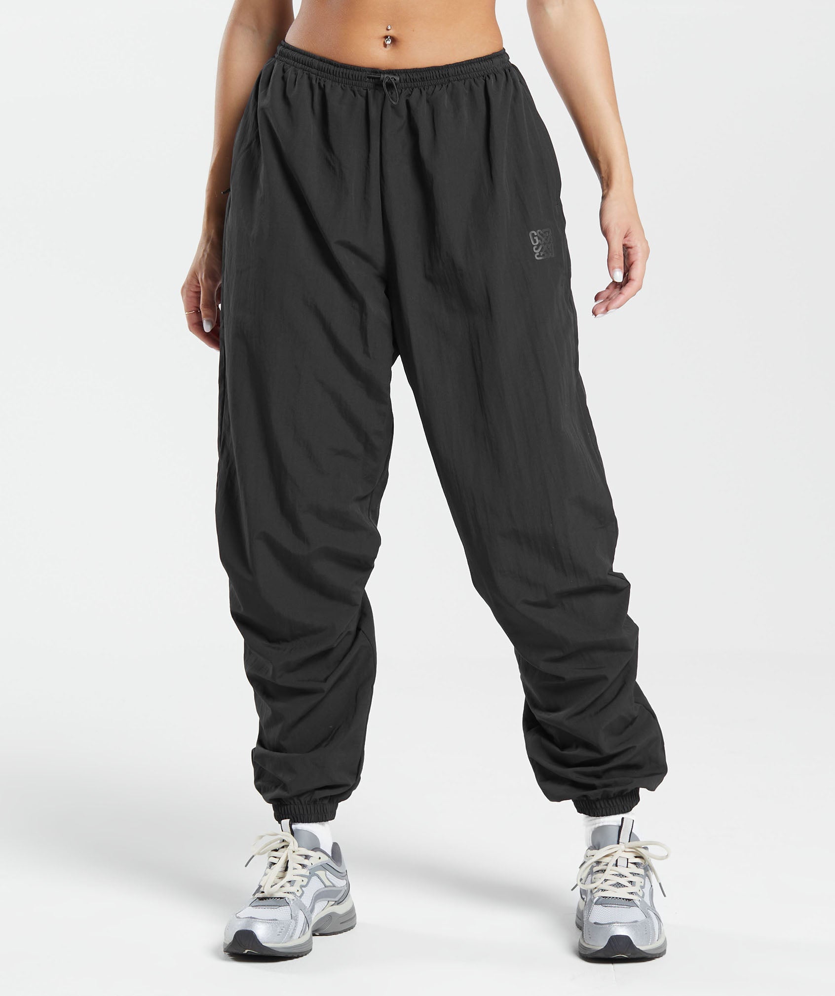 Gymshark Monogram Woven Joggers - Black | Gymshark