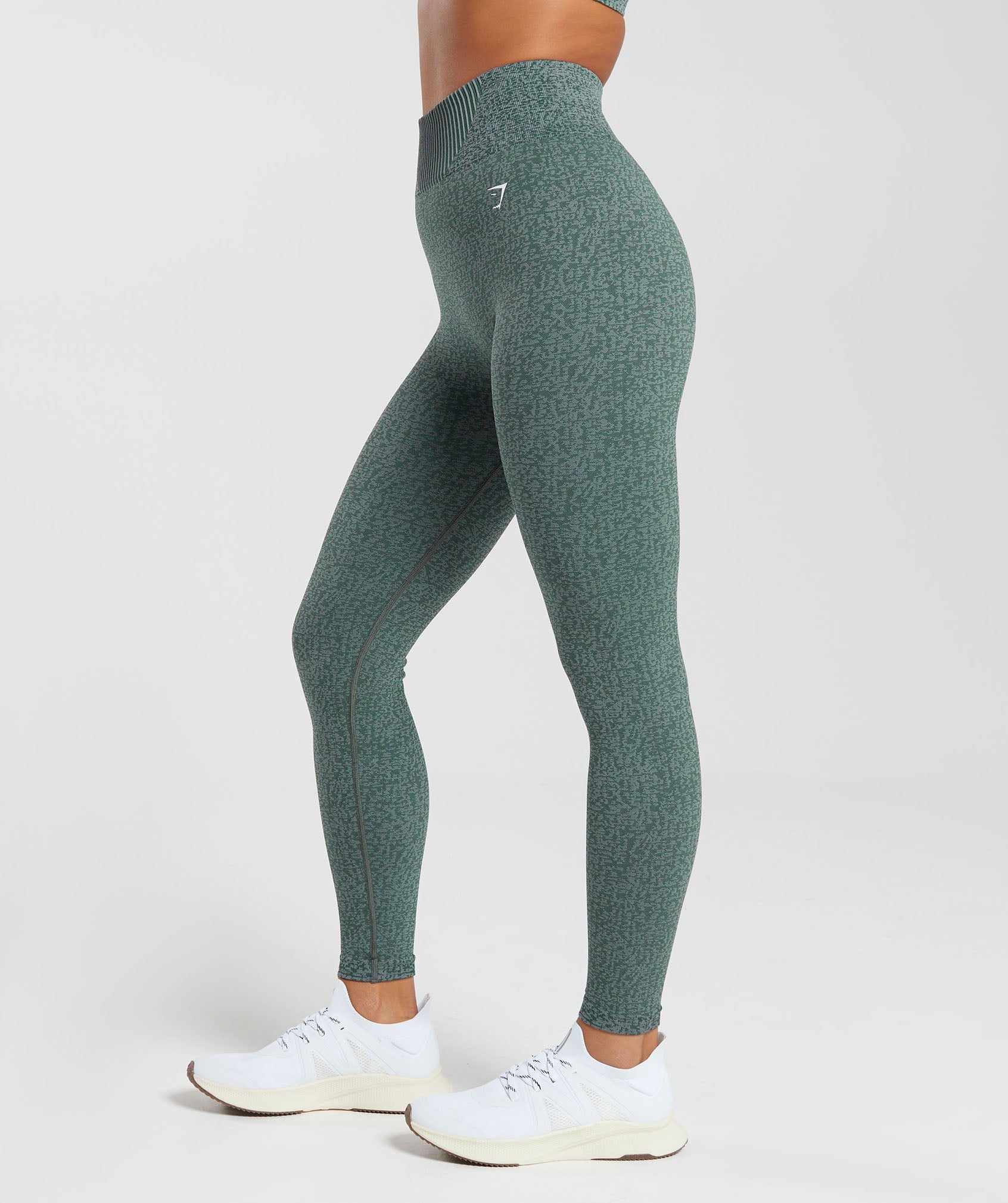 Marl Seamless Leggings in Teal Marl/Dark Grey Marl/Smokey Grey - view 3