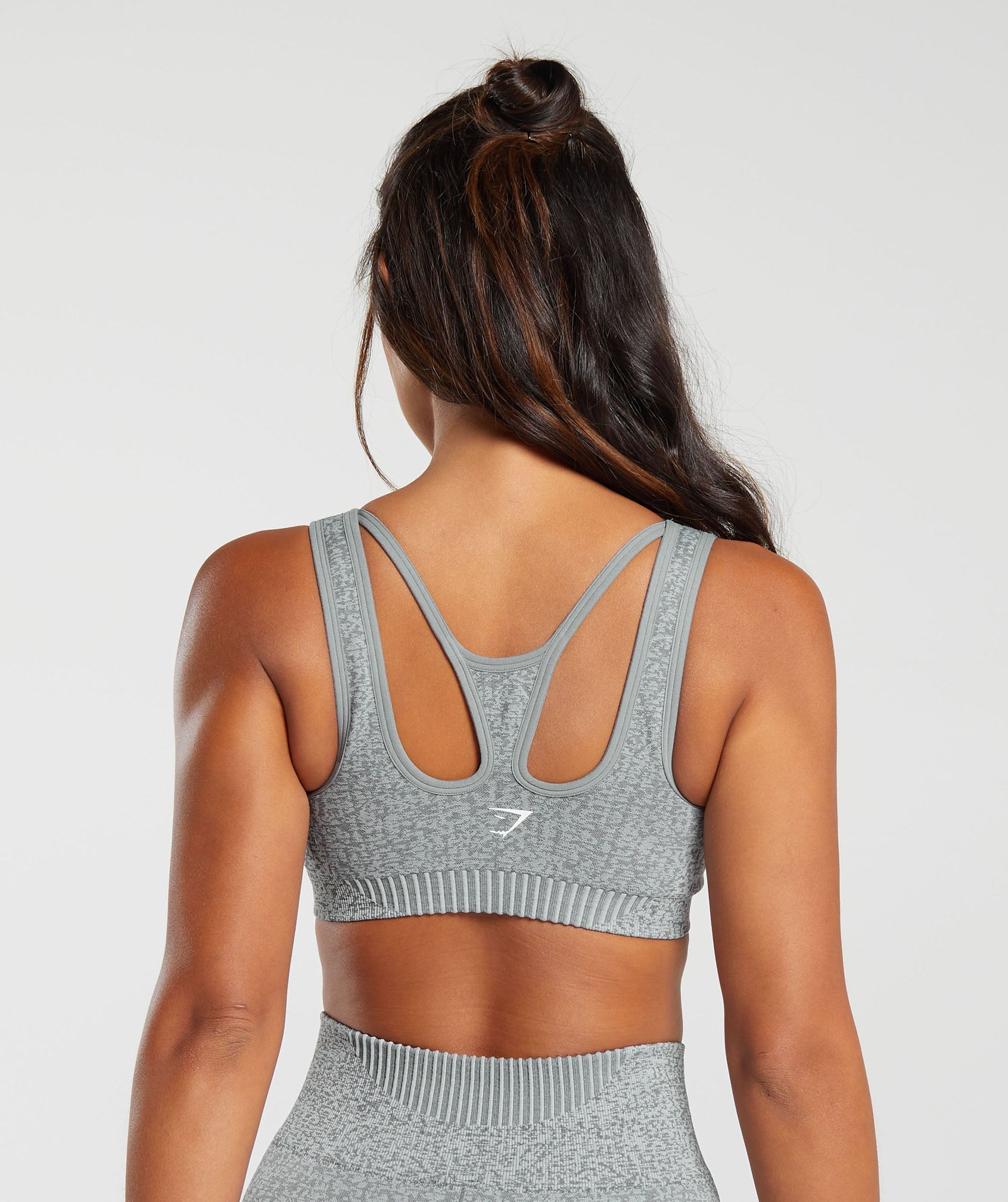Yogalicious 2 Pack Seamless V-Neck Sports Bra - Cloud Pink/Htr.Grey - Small