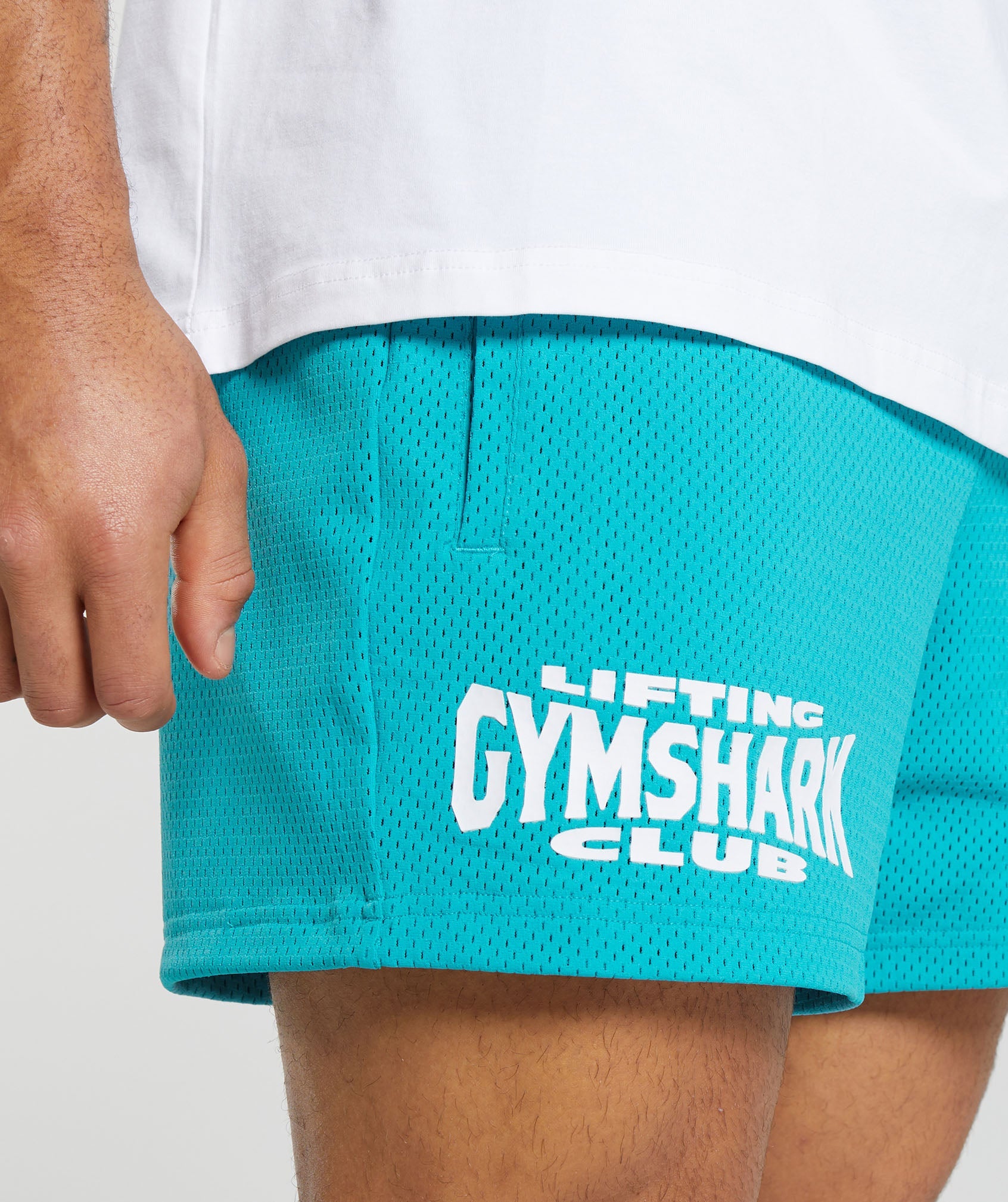 Lifting Club Mesh 5" Shorts in Artificial Teal - view 5