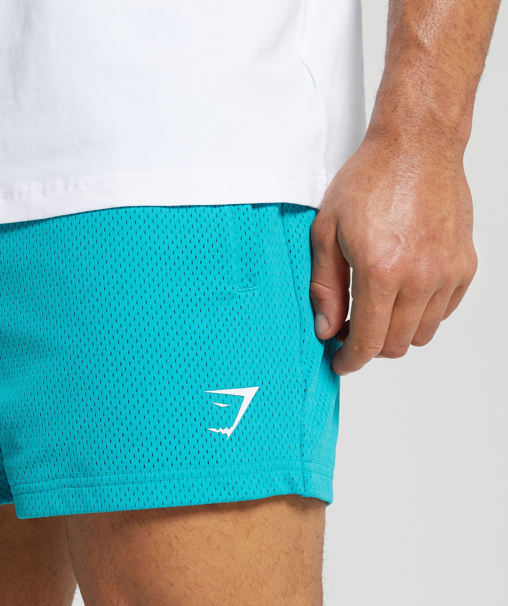 Lifting Club Mesh 5" Shorts in Artificial Teal - view 6