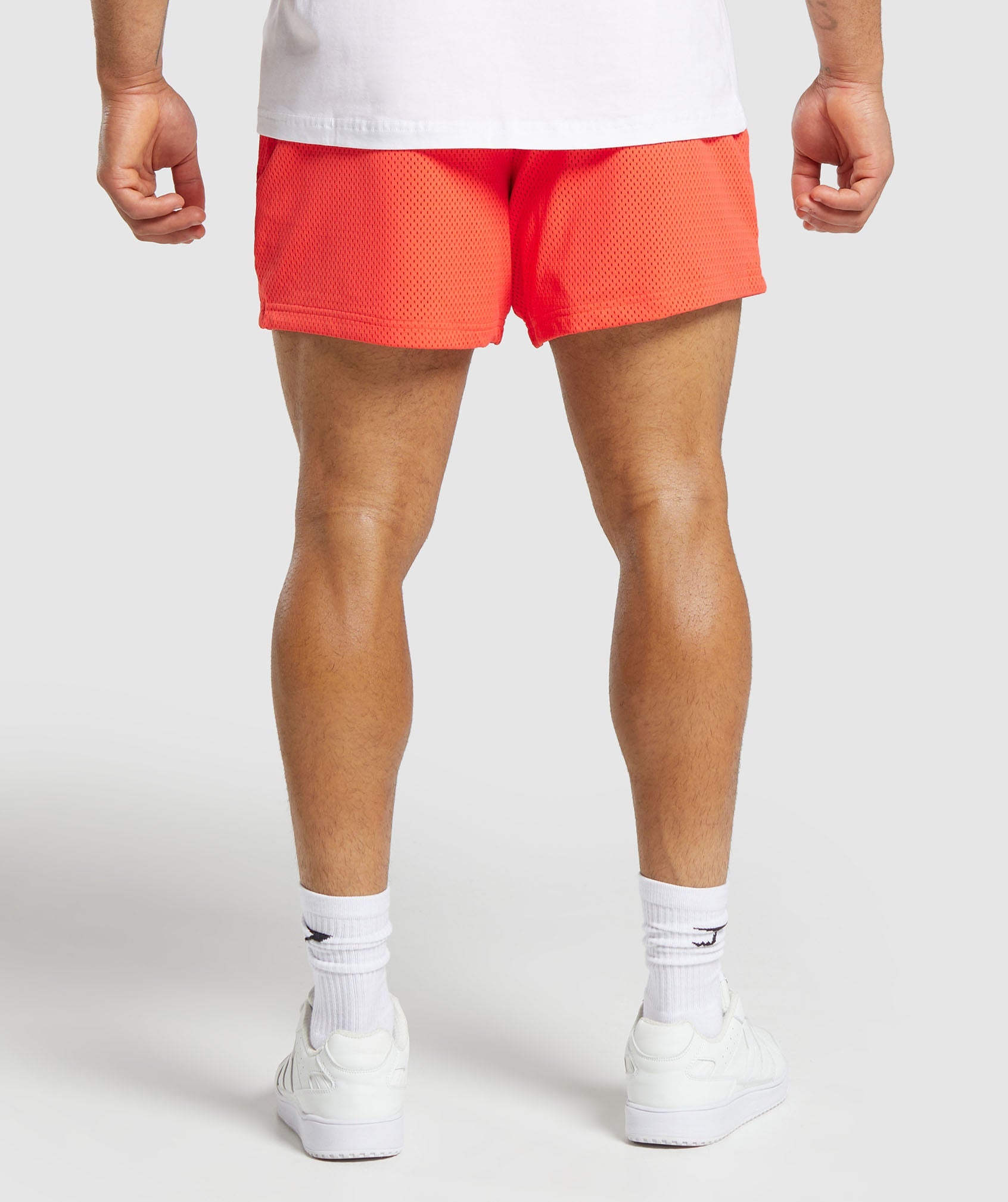 Lifting Club Mesh 5" Shorts in Wannabe Orange - view 2