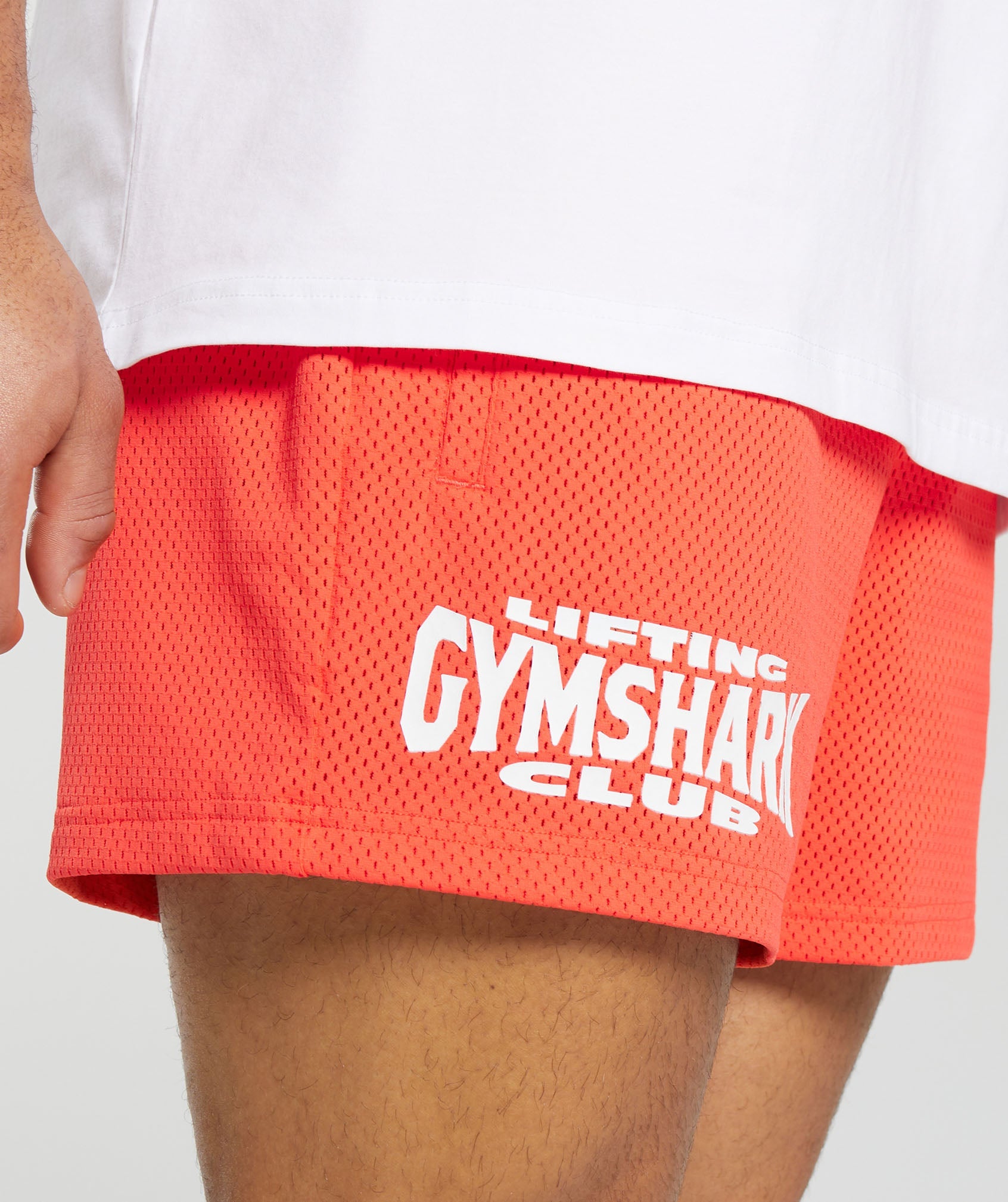 Lifting Club Mesh 5" Shorts in Wannabe Orange - view 5