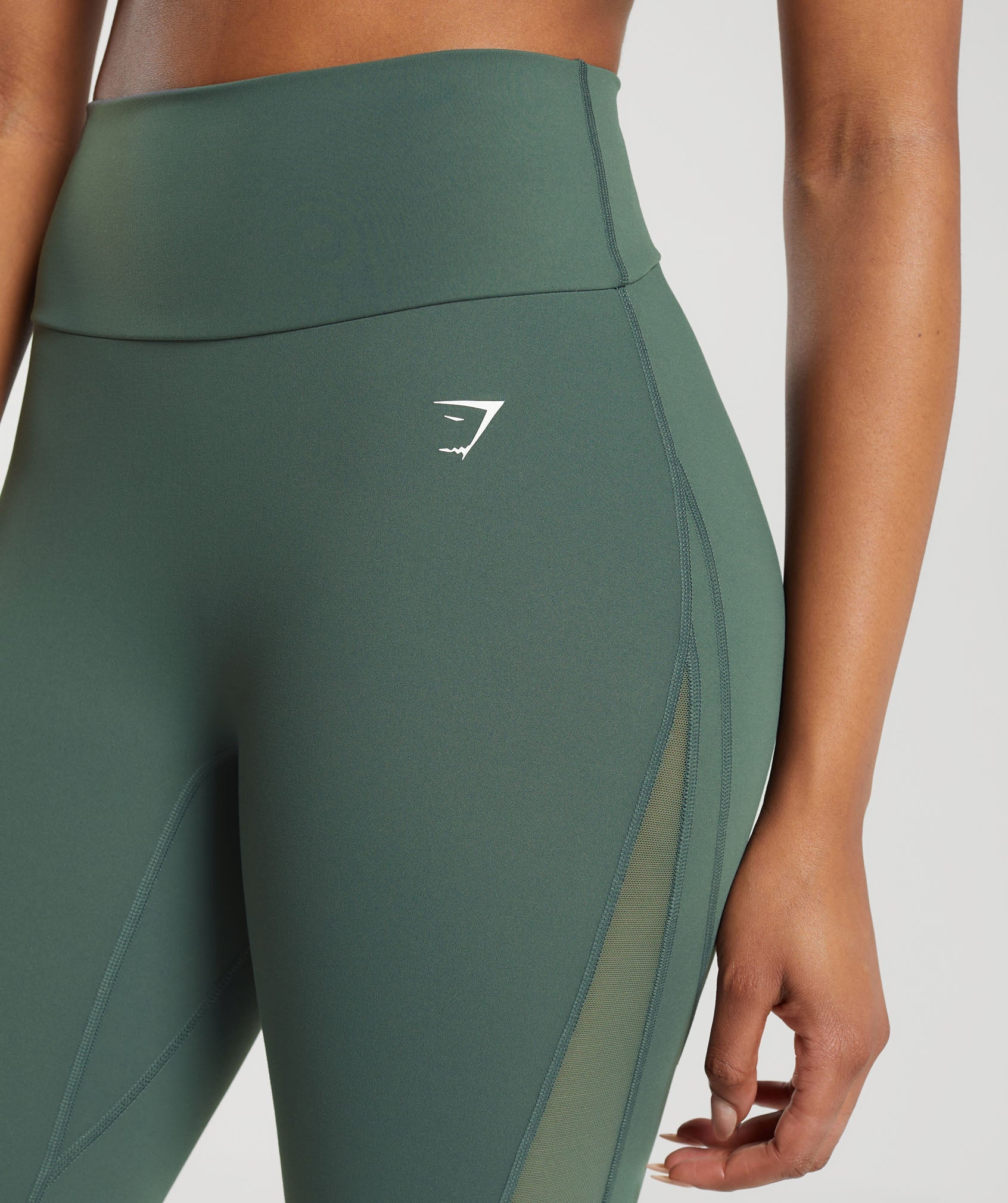 Mesh Placement Leggings in Slate Teal - view 5