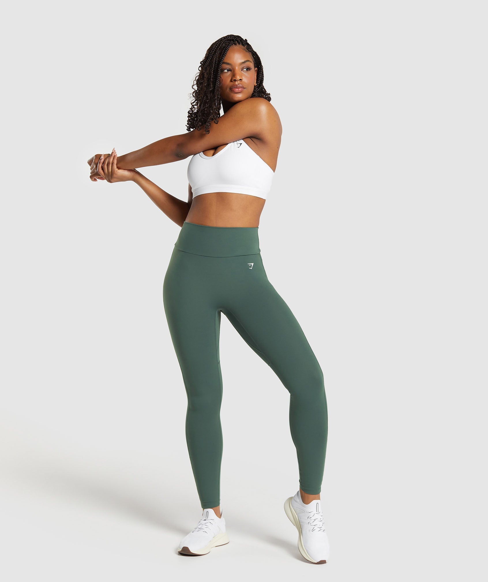 Mesh Placement Leggings in Slate Teal - view 4