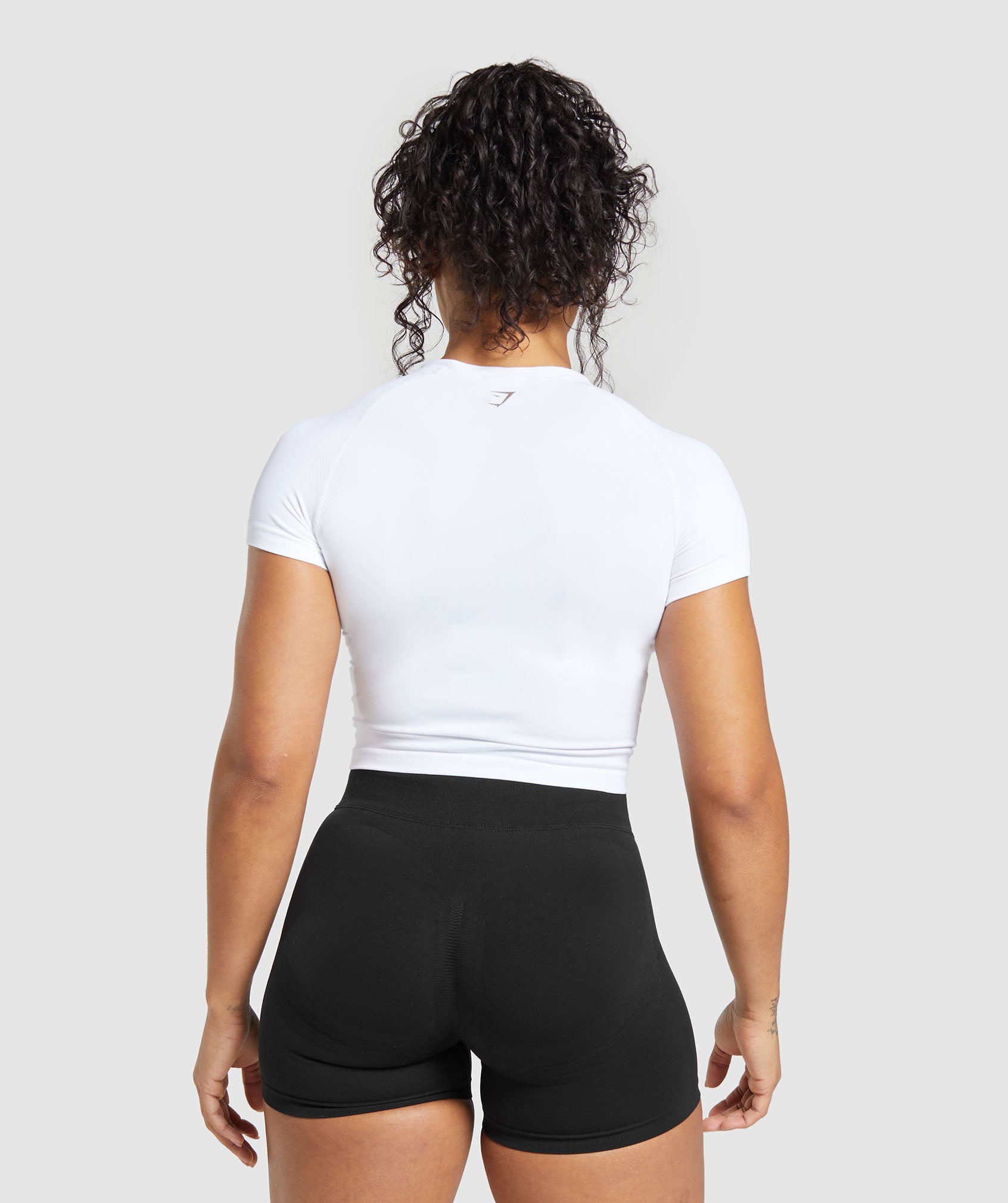 Muscle Mommy Graphic Seamless Tee in White - view 2