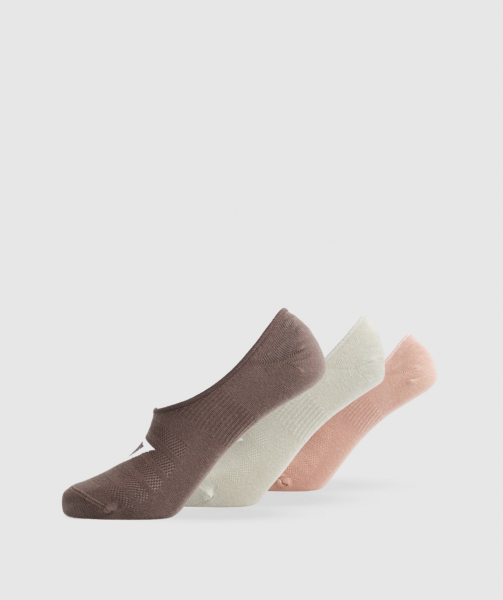 No Show Socks 3pk in Faded Pink/Penny Brown/Washed Stone Brown - view 1
