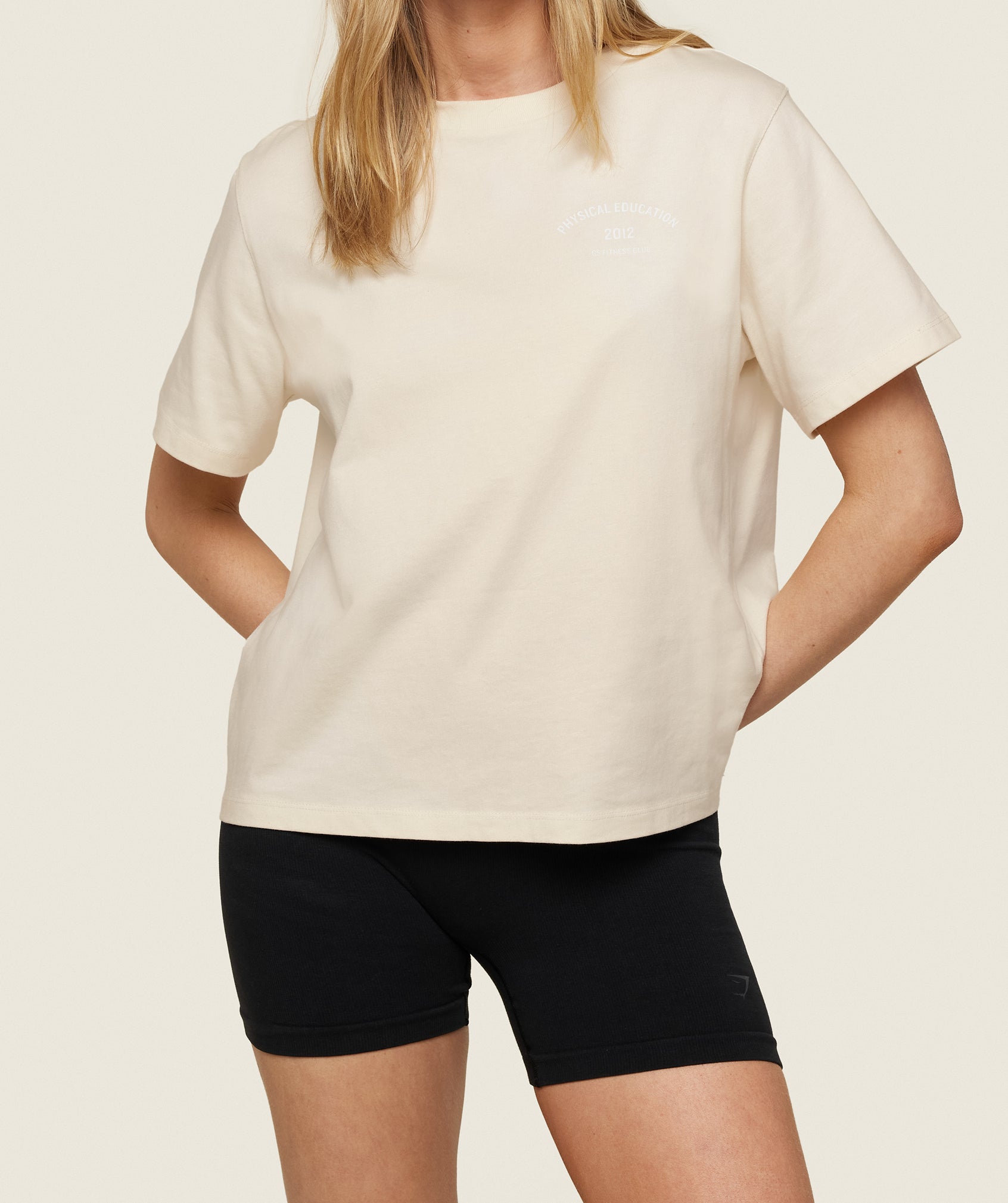 Phys Ed Graphic T-Shirt in Ecru White - view 3