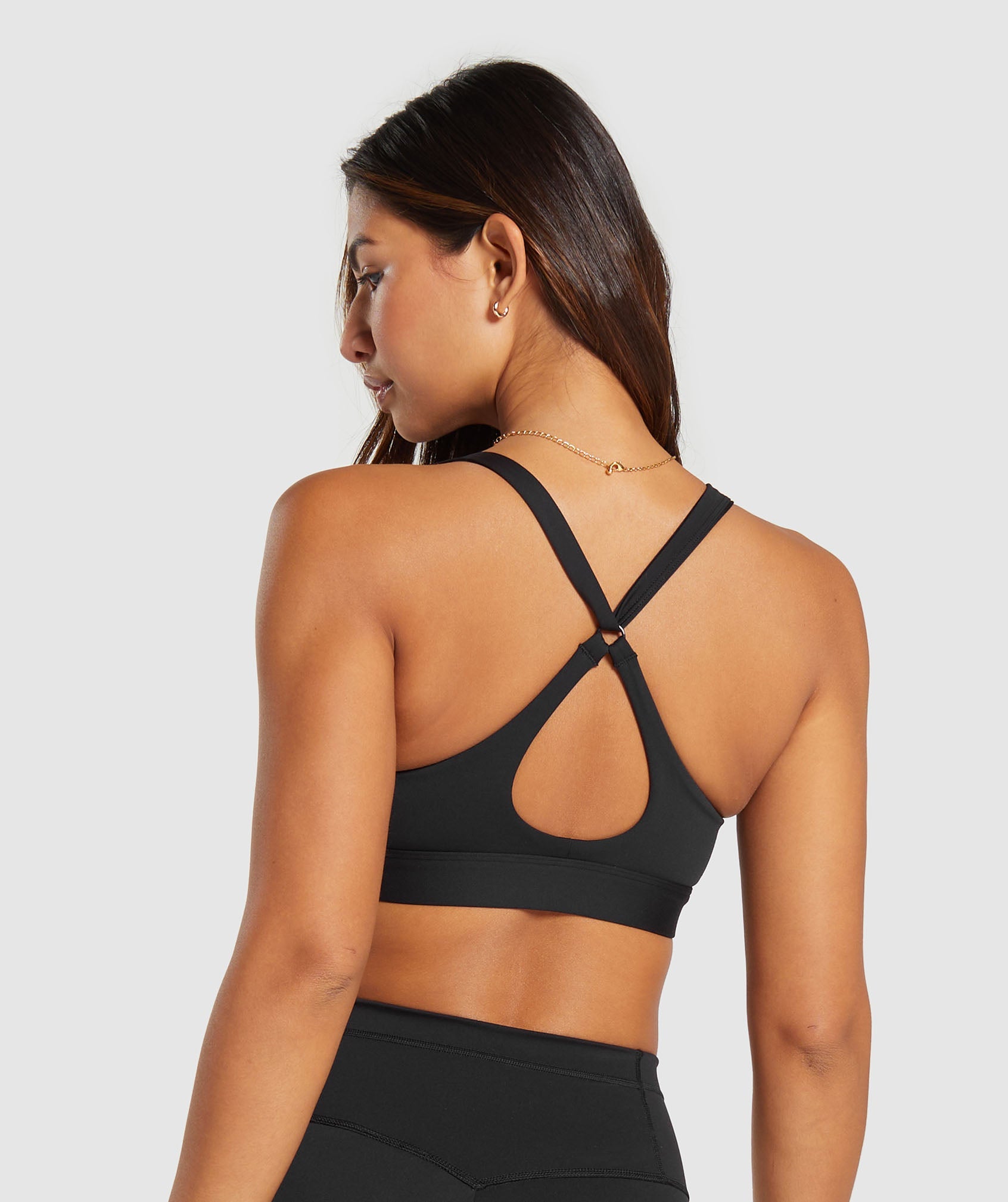 Buy Gymshark women non padded brand logo sports bra black Online