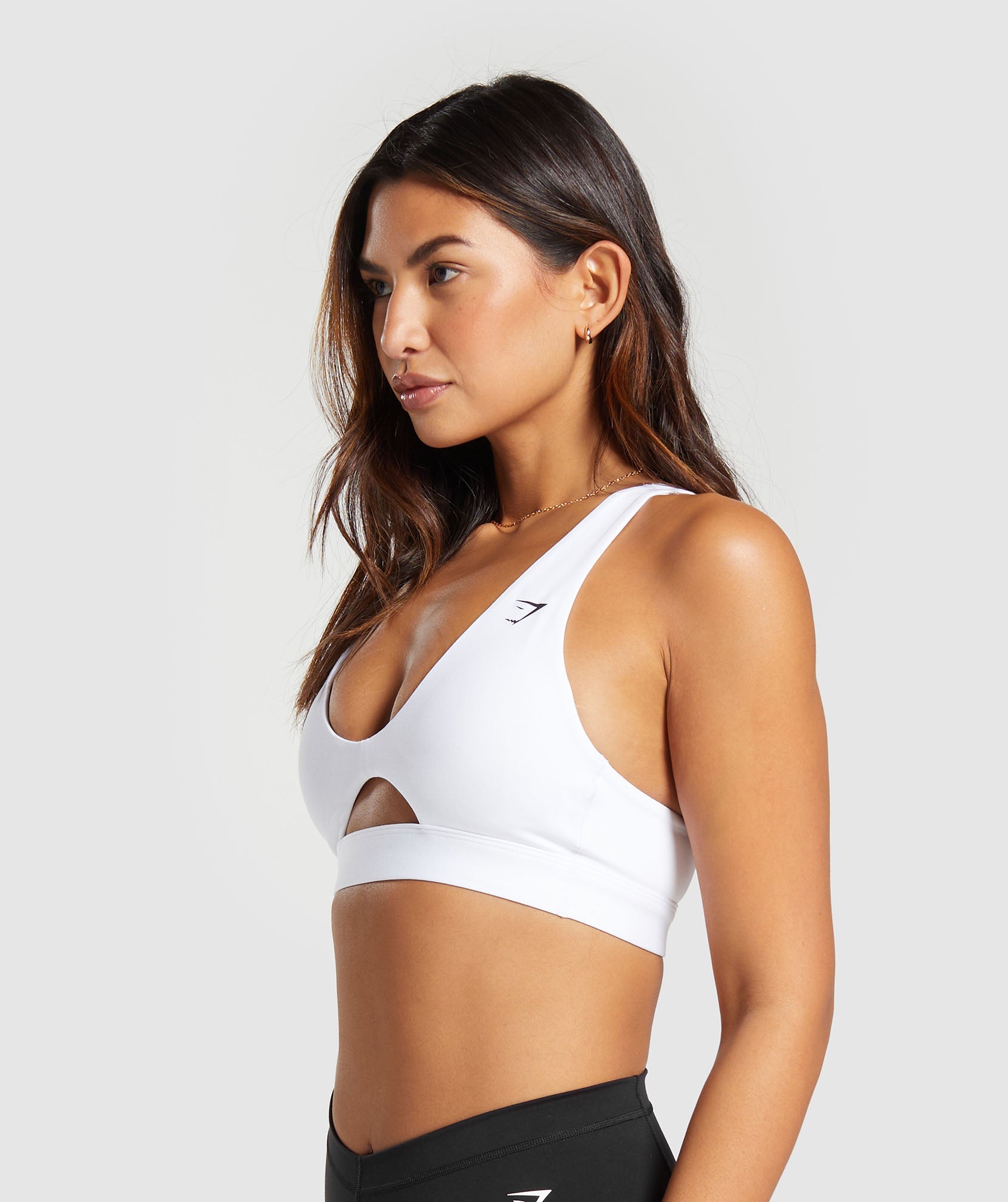 Peek A Boo Sports Bra in White - view 3