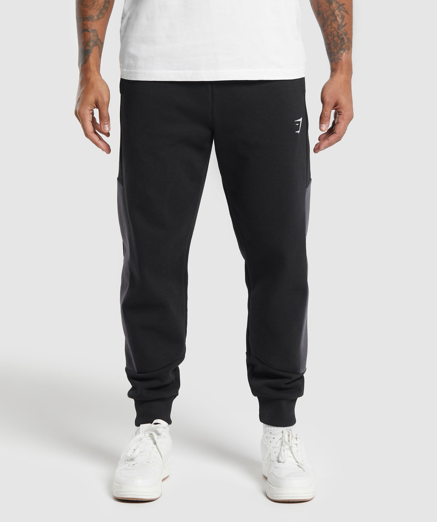 Pique Joggers in Black/Onyx Grey - view 1