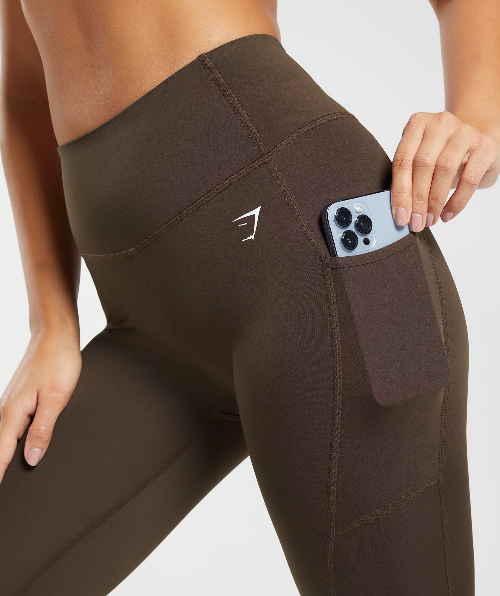 Gymshark Pocket Leggings - Chocolate Brown