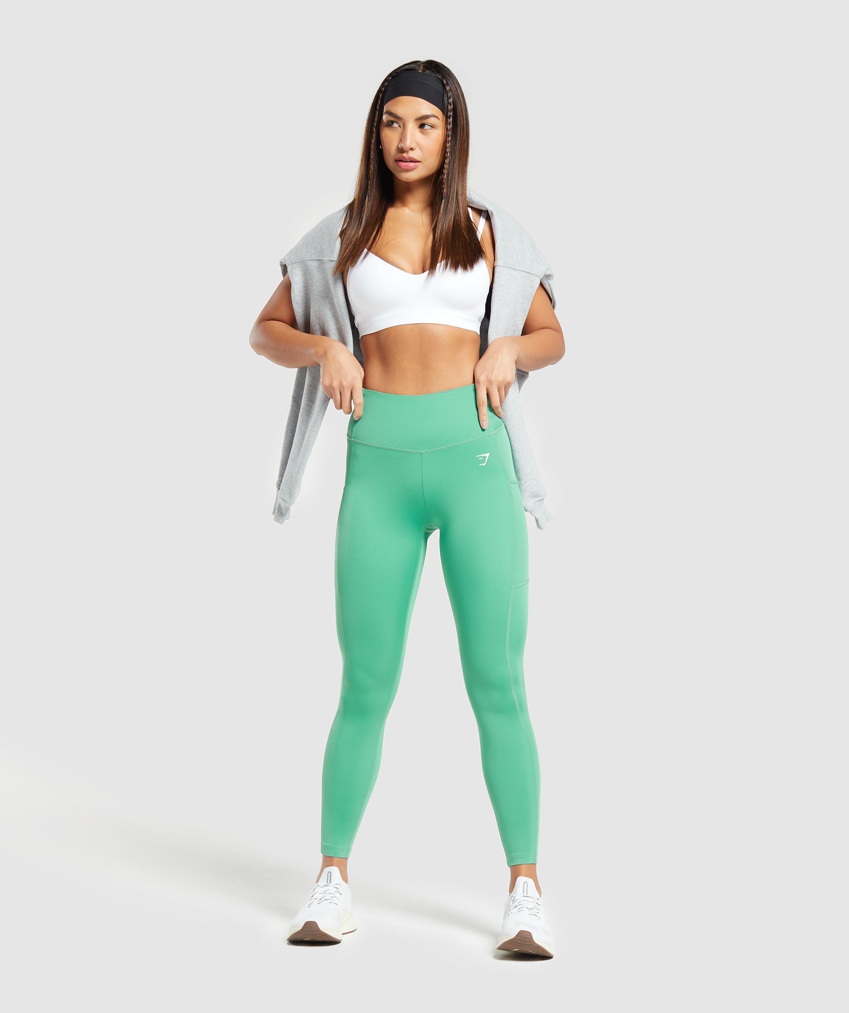 Pocket Leggings in Lagoon Green - view 4