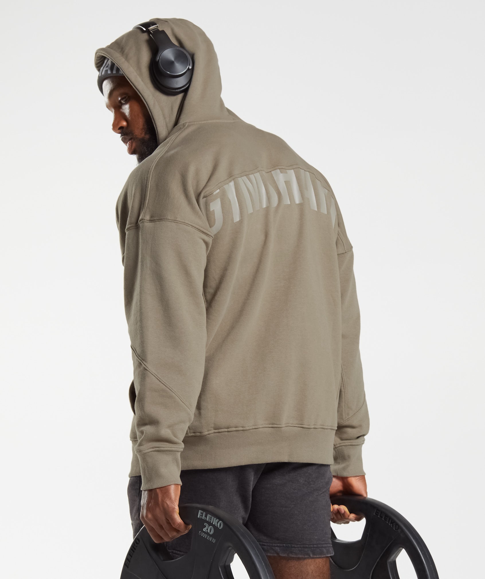 Gymshark Heritage Washed Sleeveless Zip Up Hoodie - Canyon Brown