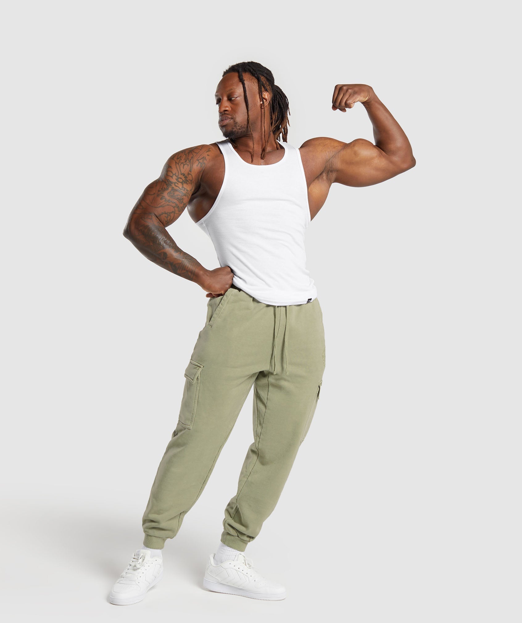 Premium Legacy Cargo Pants in Natural Sage Green - view 4