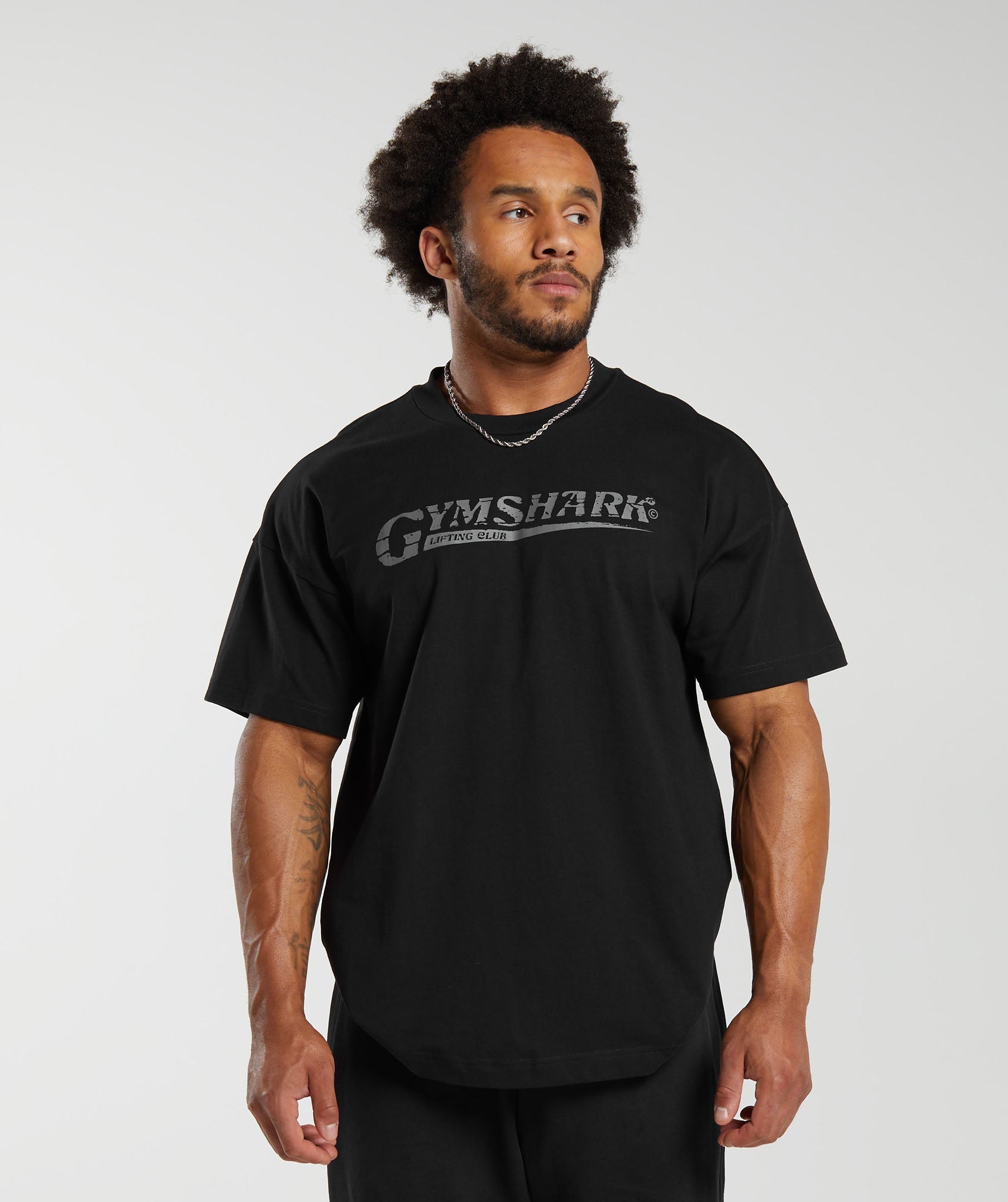 Camiseta Gymshark Hombre Heredada Negro Talla S