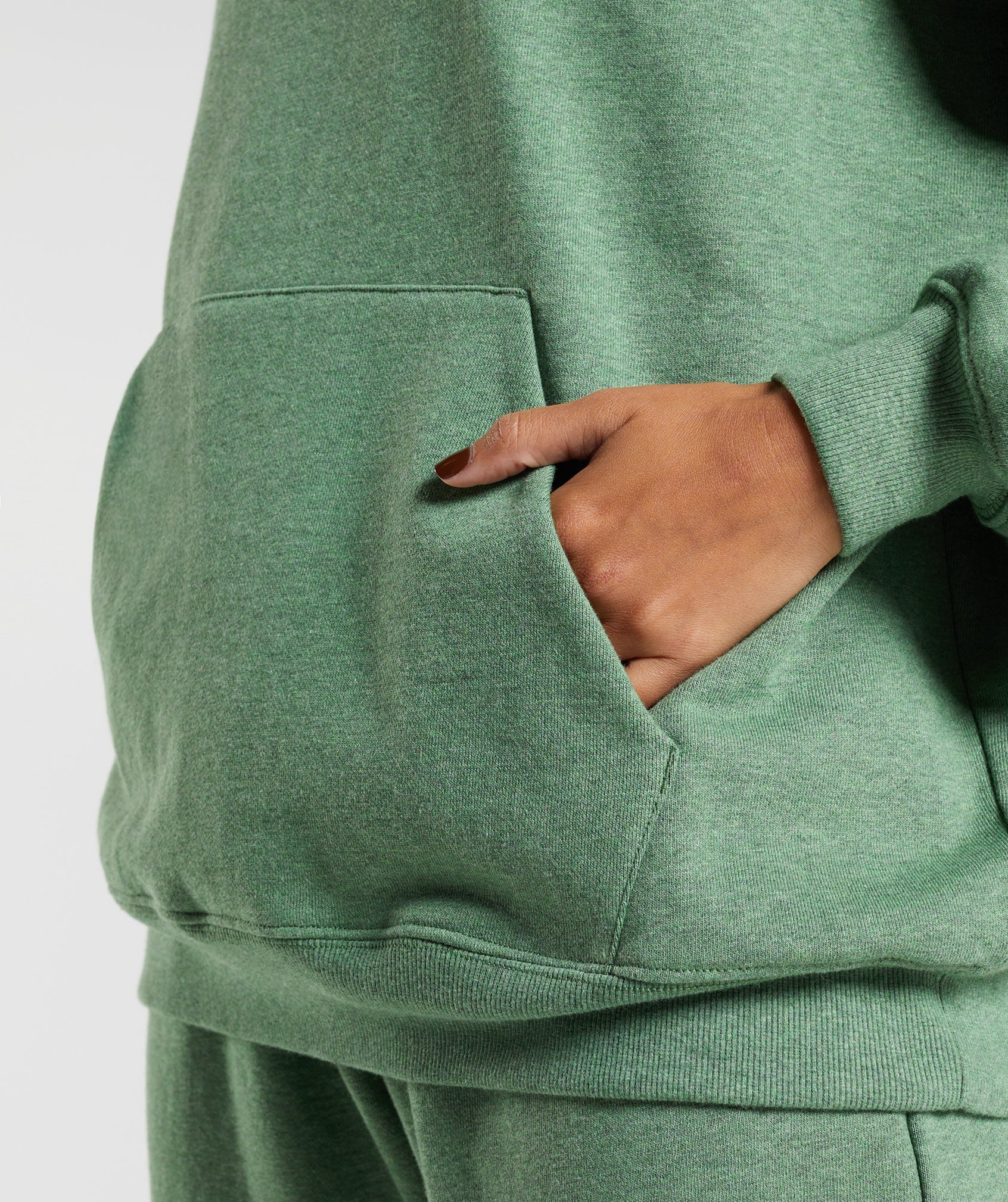 Rest Day Sweats Hoodie in Crocodile Green Marl