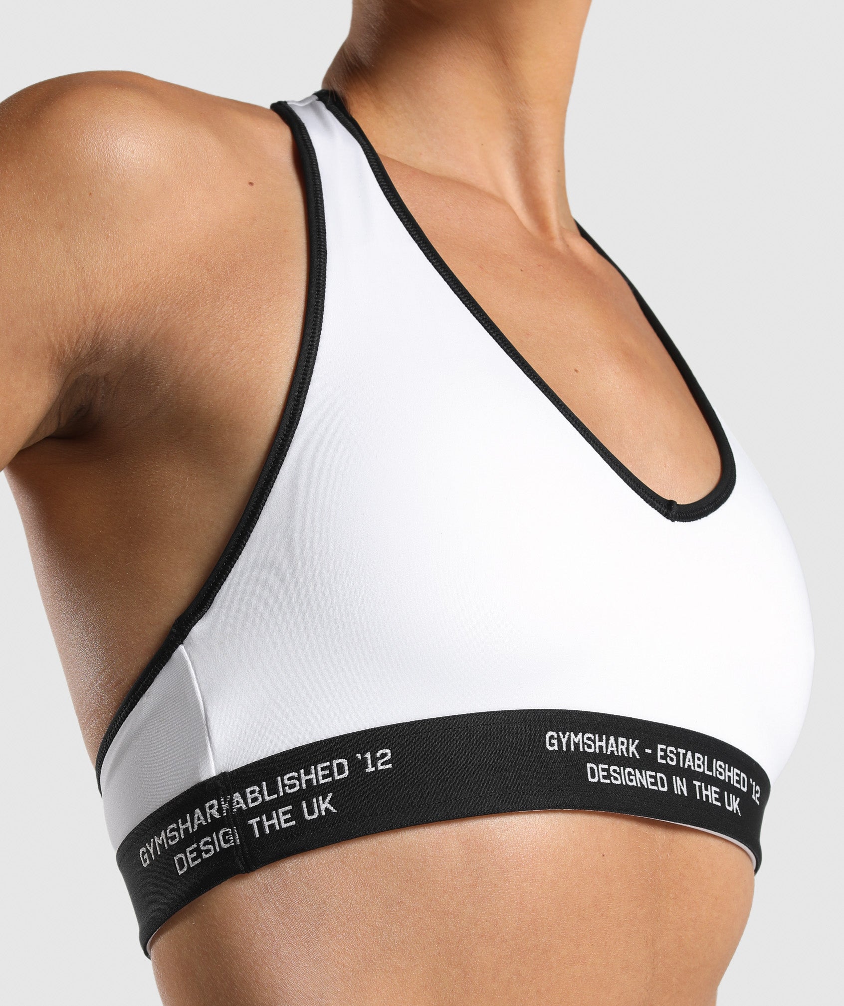 Gymshark Reversible Halterneck Sports Bra - Black/White