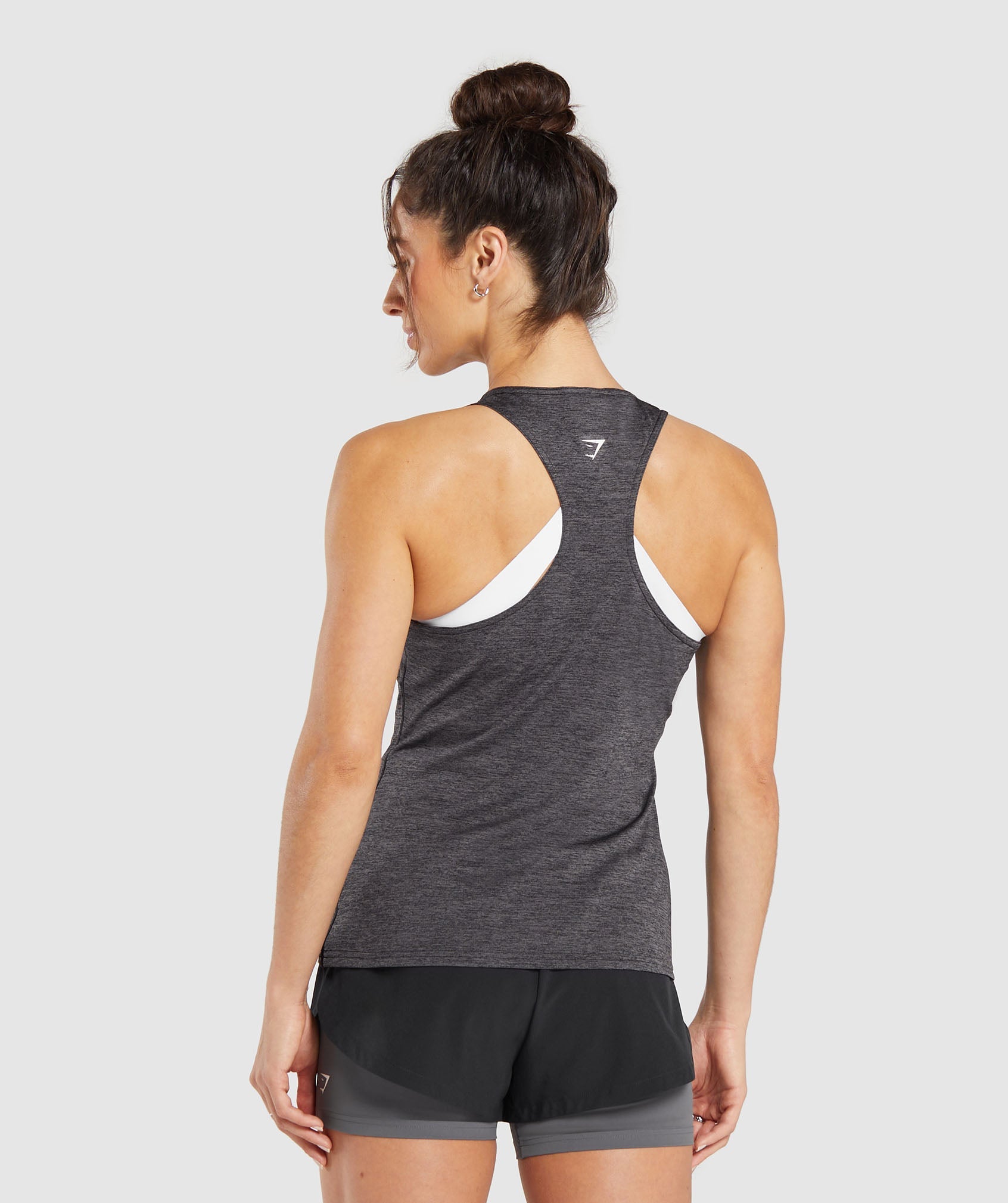 Running Tank in Black/Silhouette Grey Marl - view 2