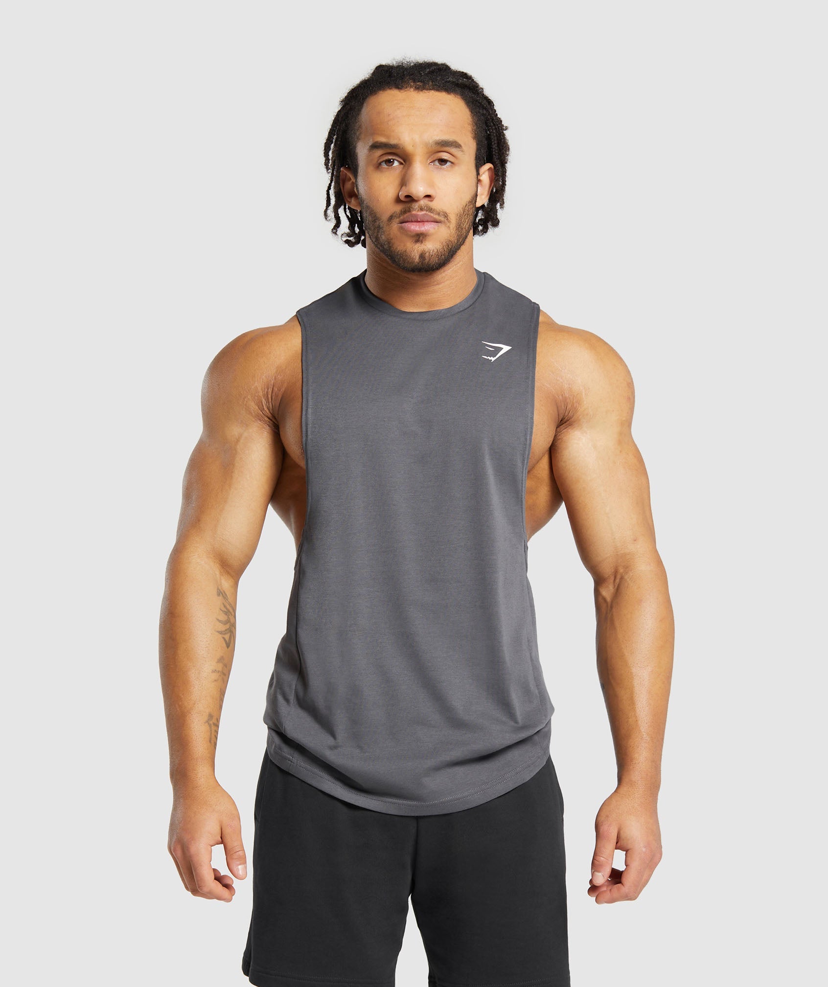 React Drop Arm Tank in Dark Grey is out of stock