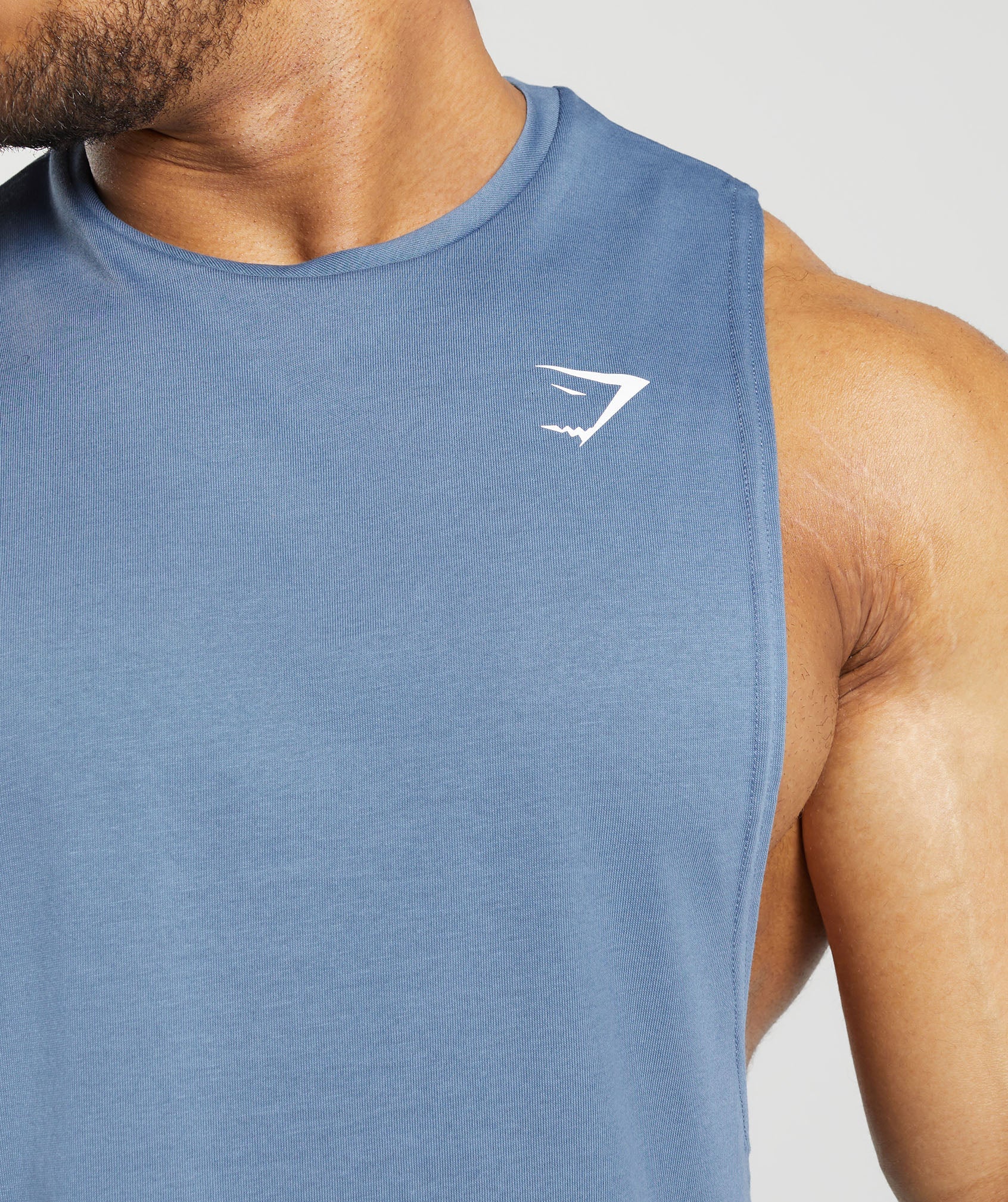 React Drop Arm Tank in Faded Blue - view 5