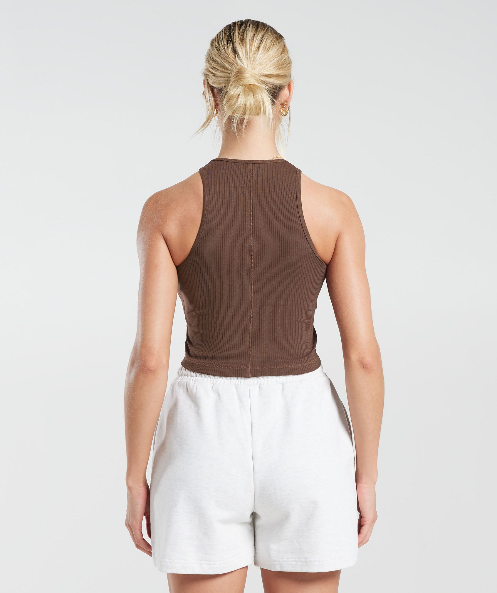 Gymshark Vital Seamless 2.0 Midi Tank - Brown Marl