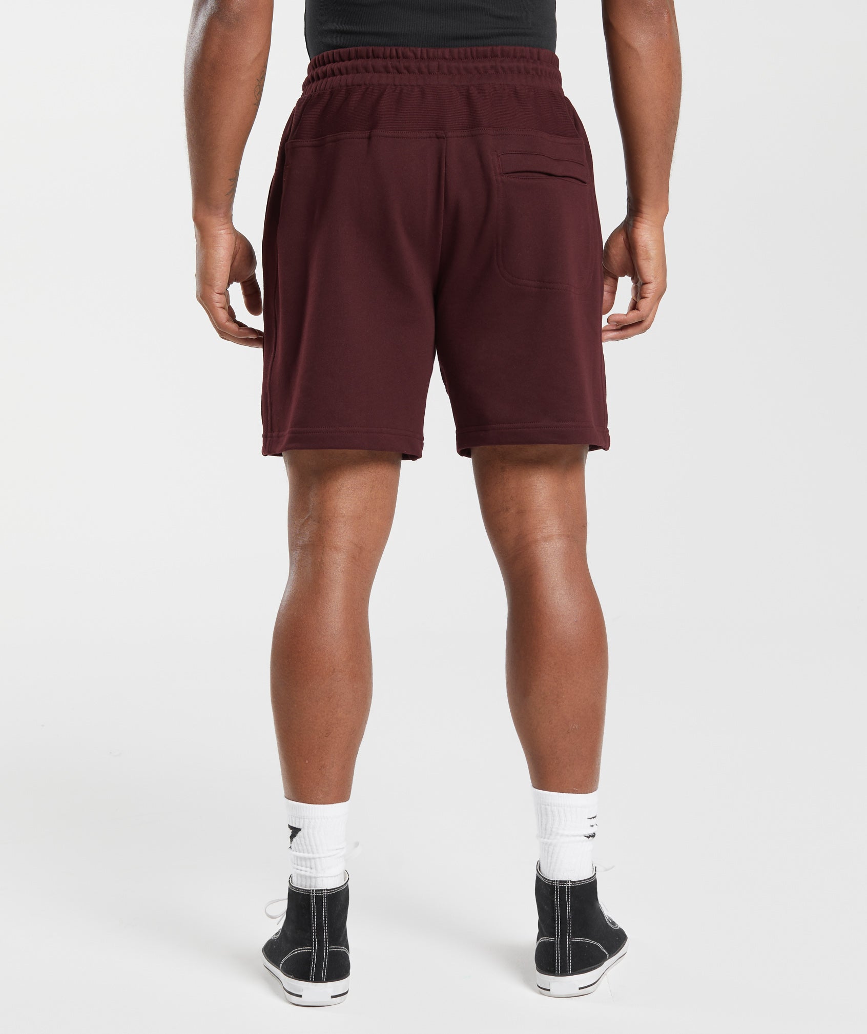 Gymshark Crest 7 Shorts - Washed Burgundy