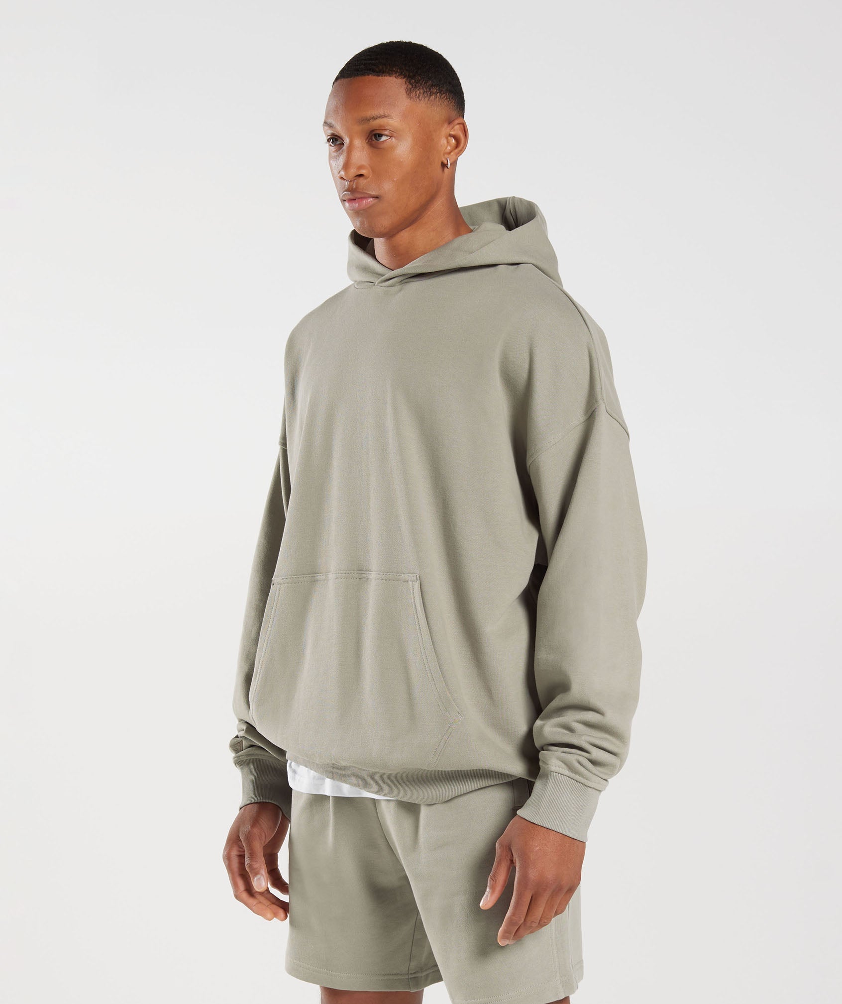 Gymshark Rest Day Essentials Hoodie - Ecru Brown