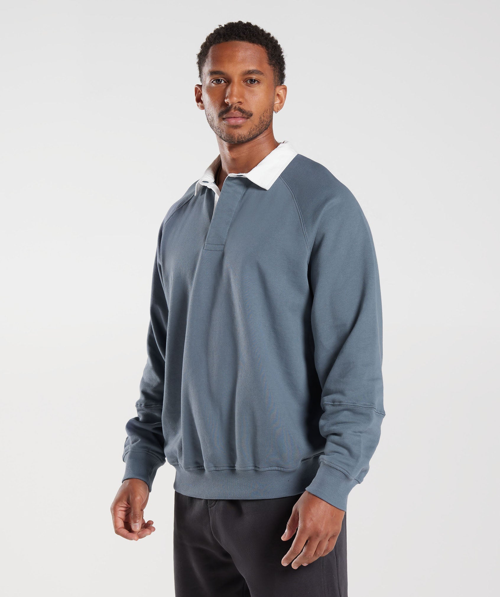 Rest Day Essentials Sweat Polo in Evening Blue - view 3