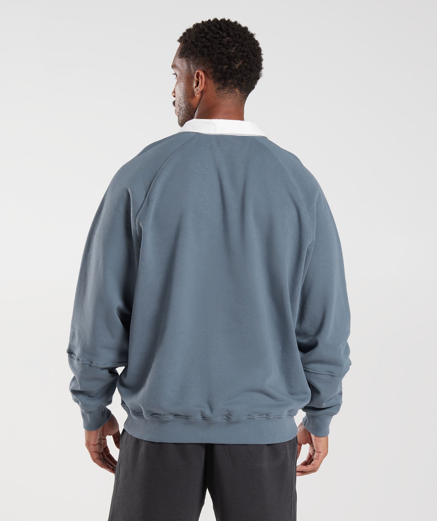 Rest Day Essentials Sweat Polo in Evening Blue - view 2