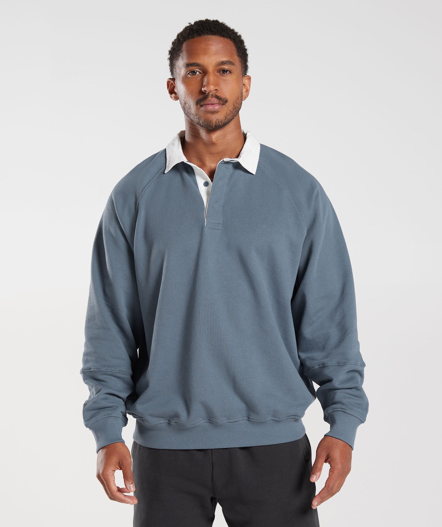 Rest Day Essentials Sweat Polo in Evening Blue - view 1