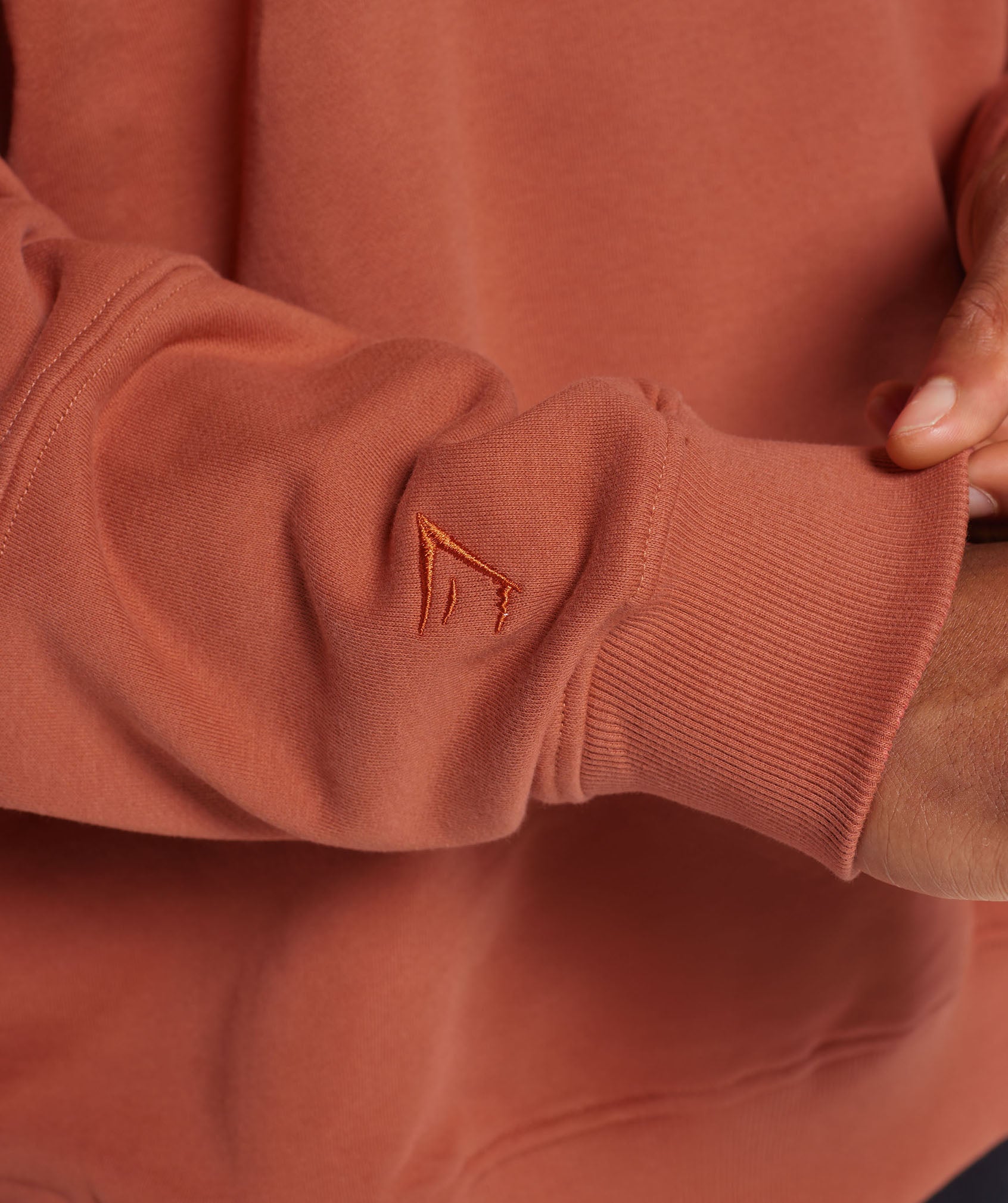 Rest Day Essentials Sweat Polo in Persimmon Red - view 6