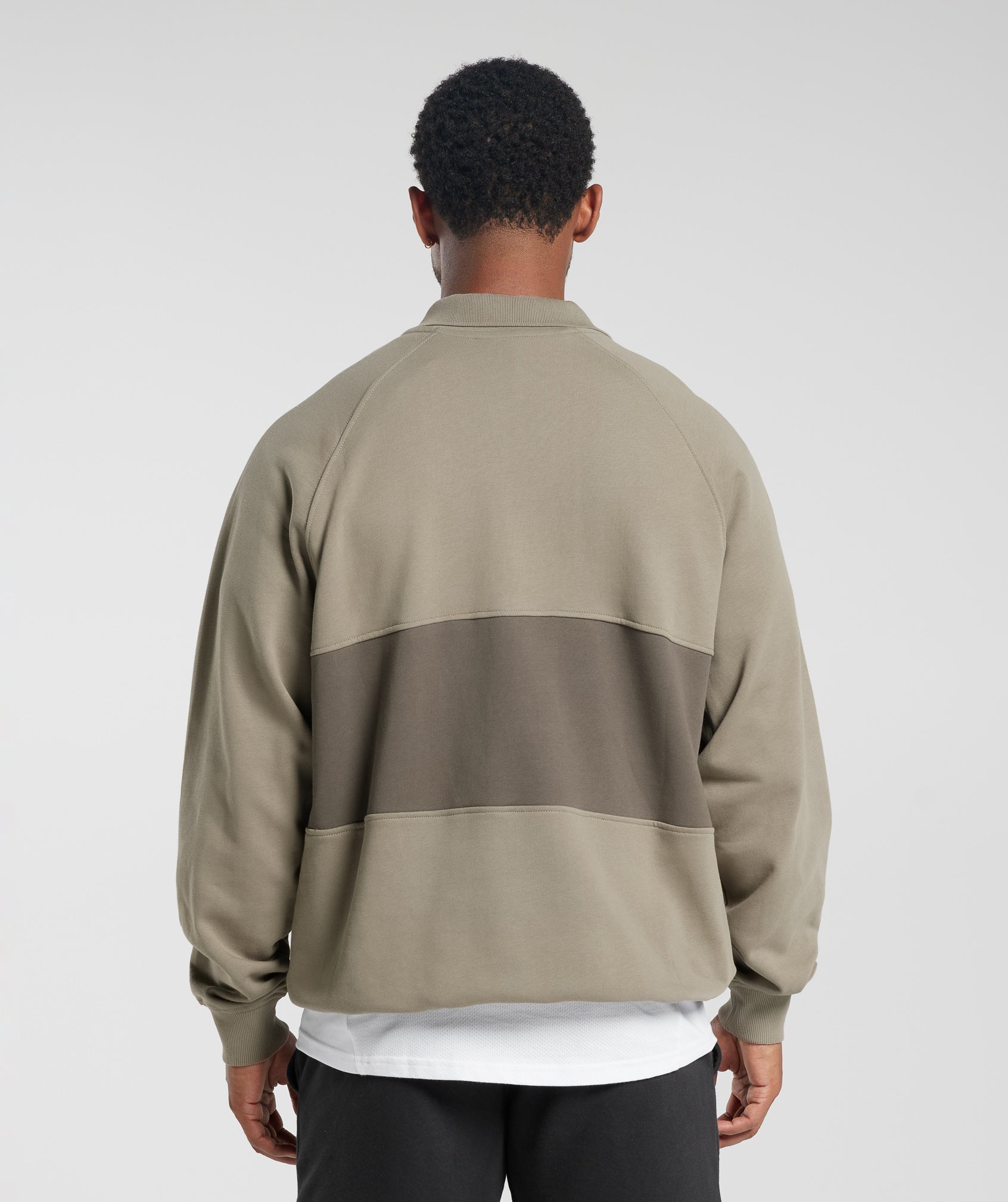 Rest Day Essentials Sweatshirt Polo in Linen Brown/Camo Brown - view 2