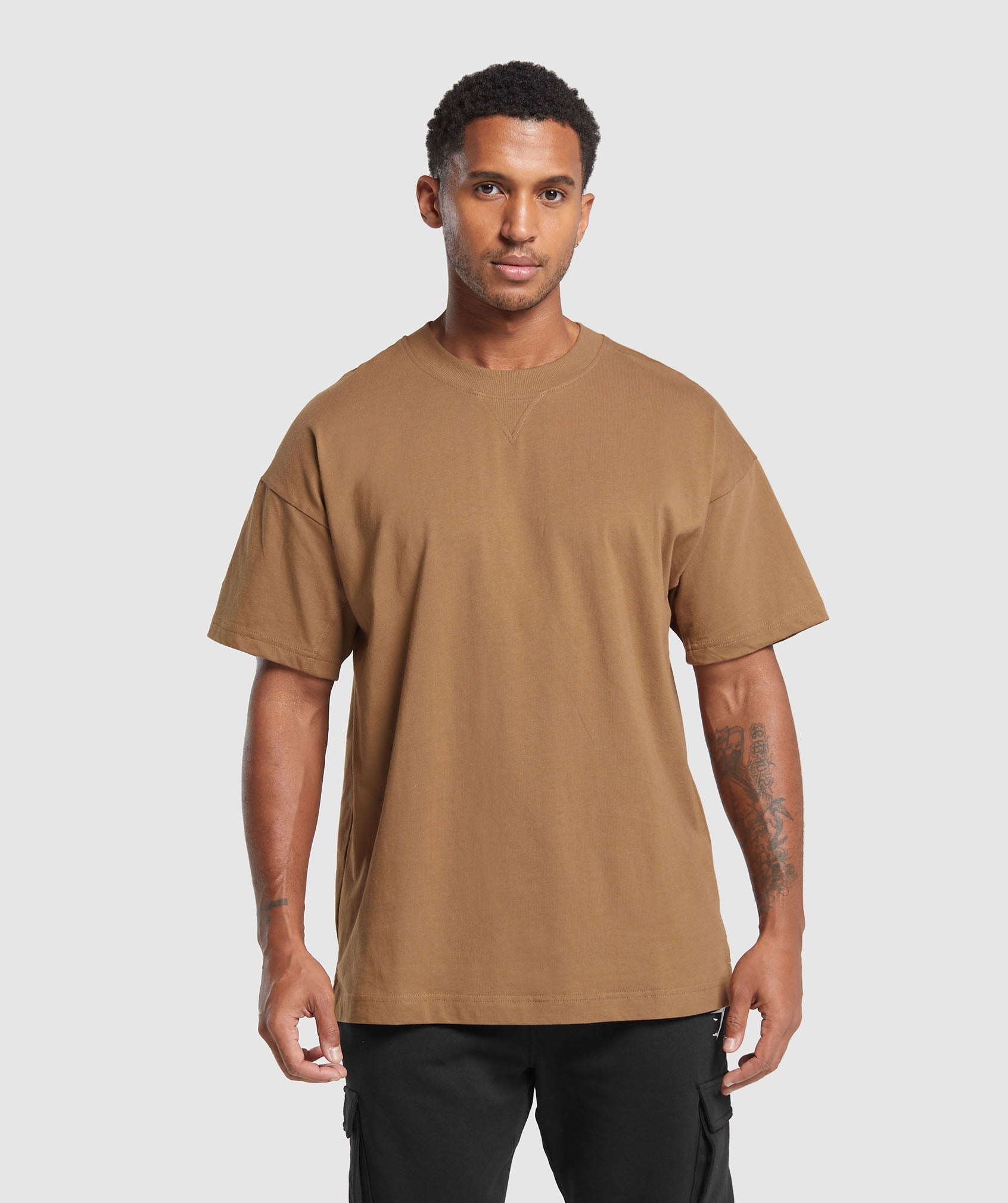 Gymshark Training Oversized T-Shirt - Linen Brown