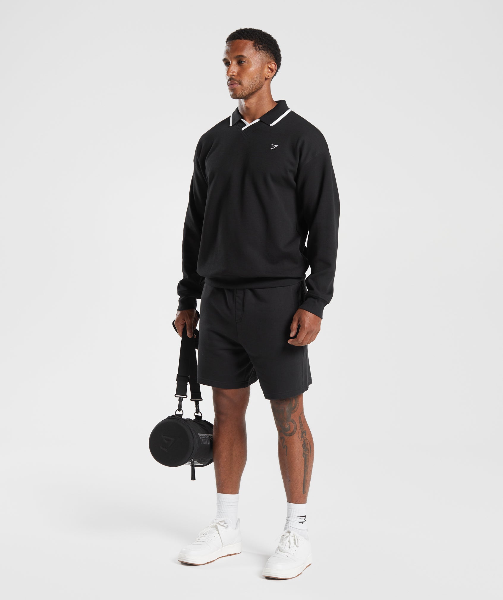 Rest Day Street Polo Pullover in Black - view 4