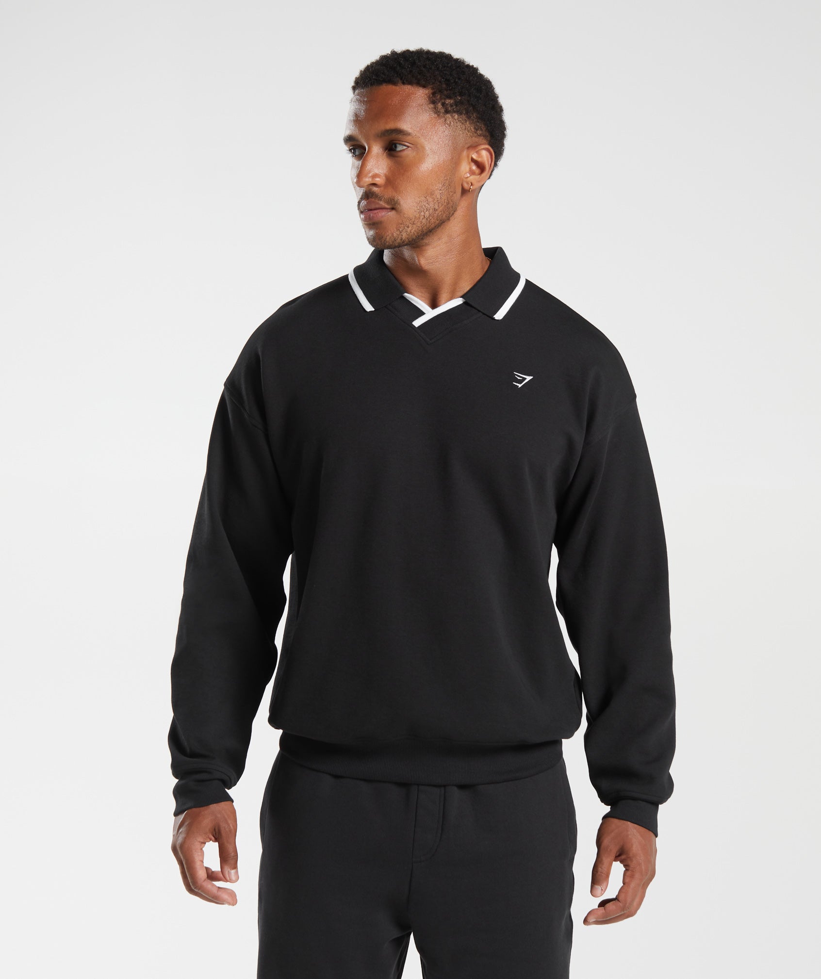 Rest Day Street Polo Pullover in Black - view 1