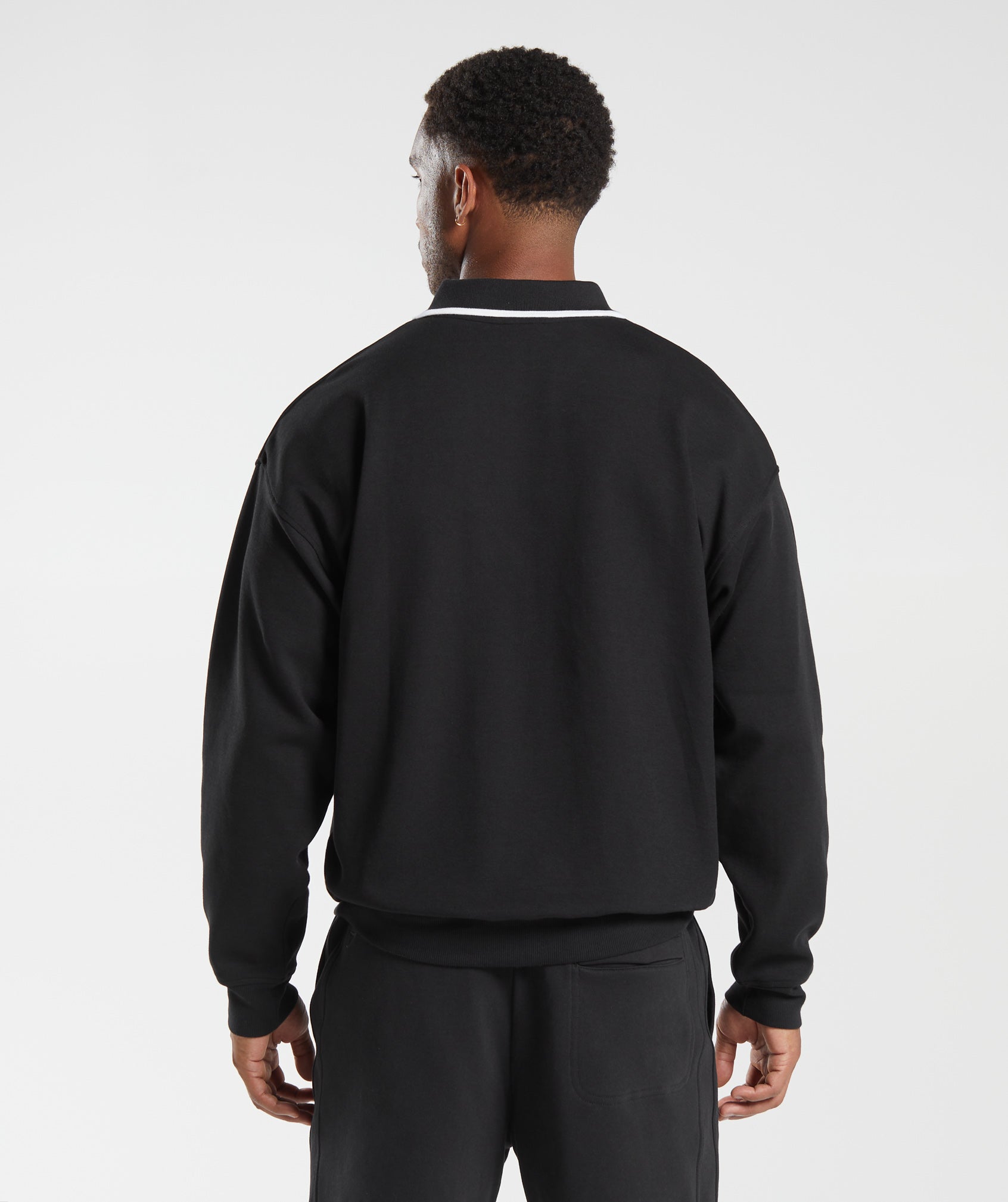 Rest Day Street Polo Pullover in Black - view 2