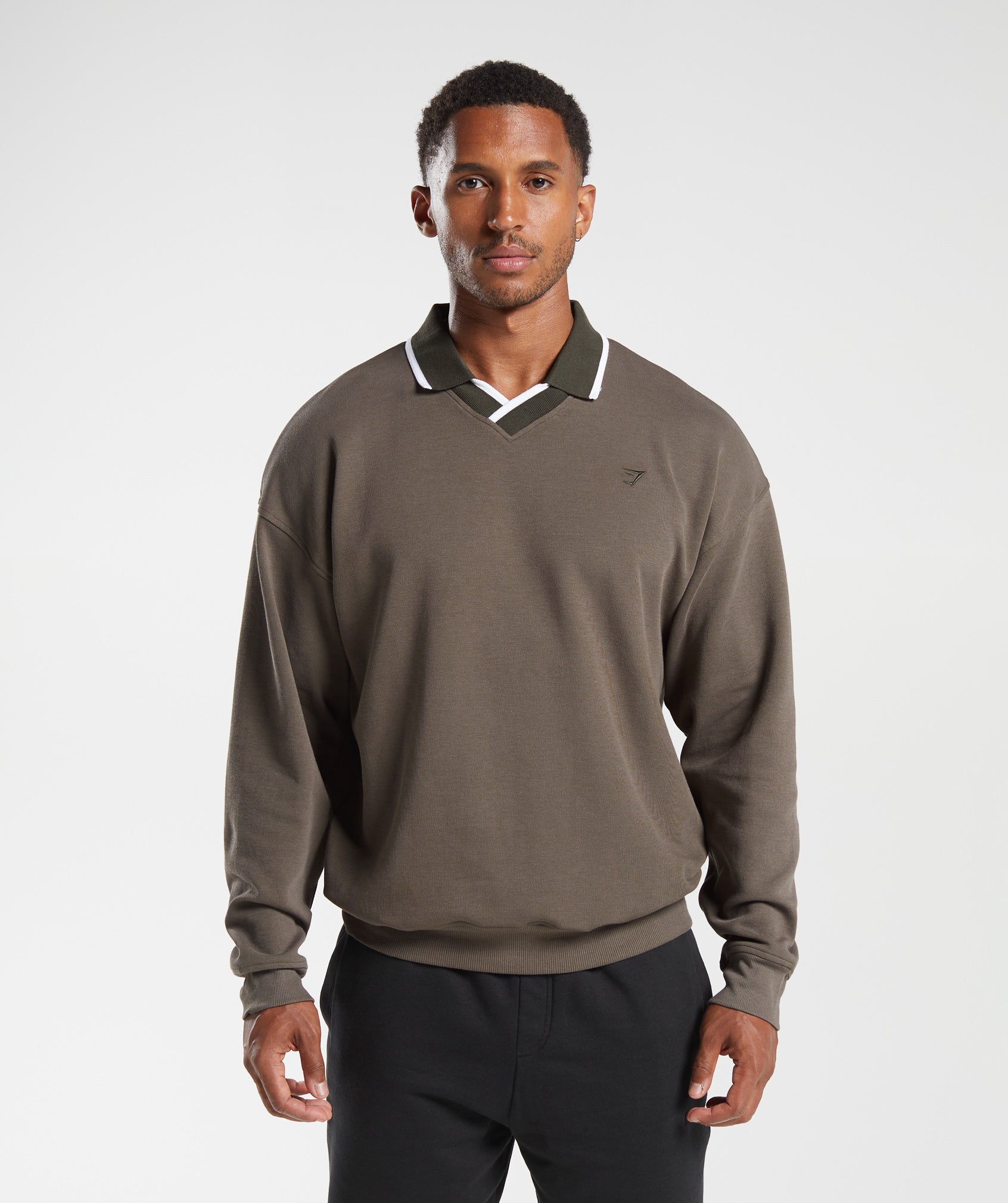 Rest Day Street Polo Pullover in Camo Brown - view 1