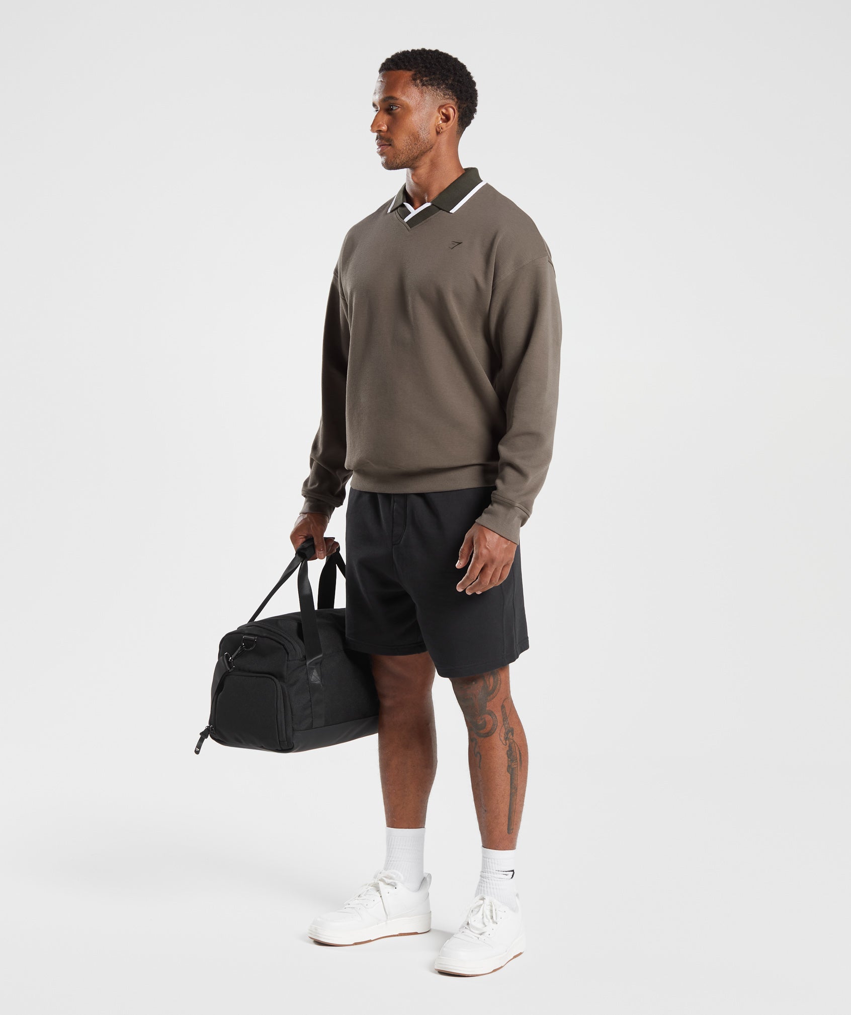 Rest Day Street Polo Pullover in Camo Brown - view 4