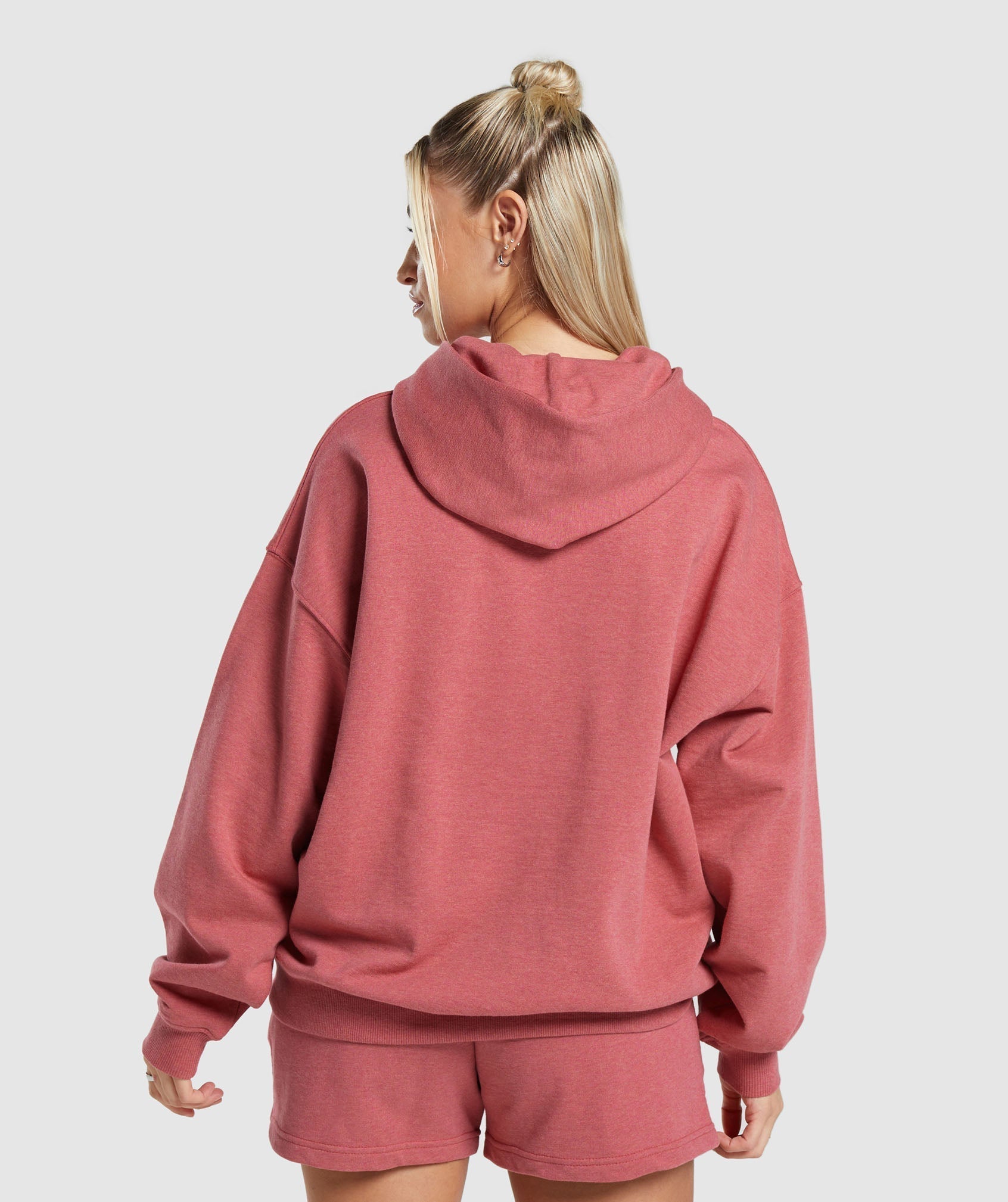 Buy Bright Pink Oversized Zip Through Hoodie M