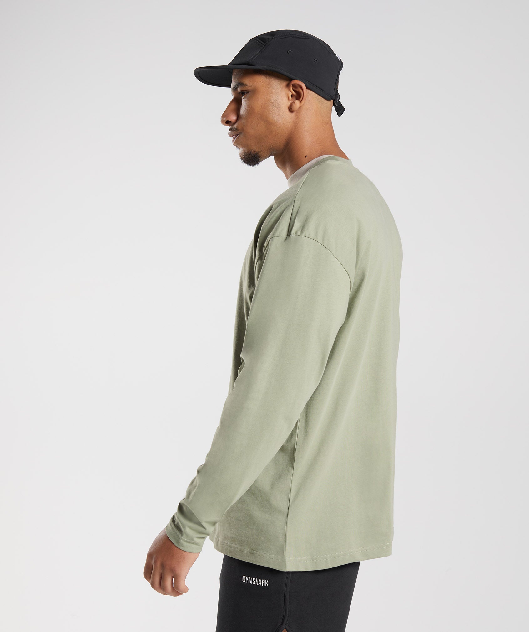 Rest Day Sweats Long Sleeve T-Shirt in Sage Green - view 4