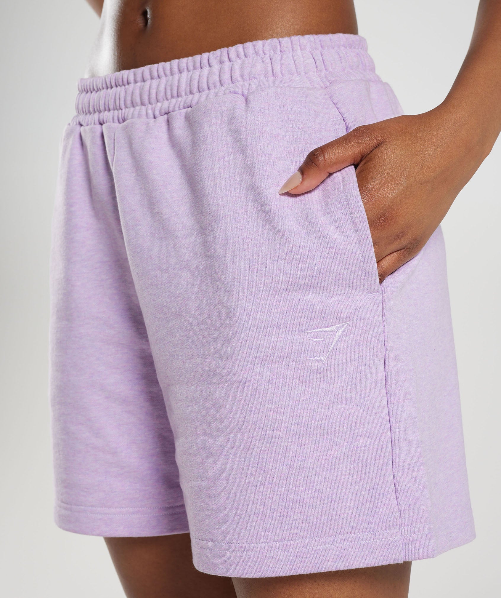 Rest Day Sweats Shorts in Aura Lilac Marl - view 5