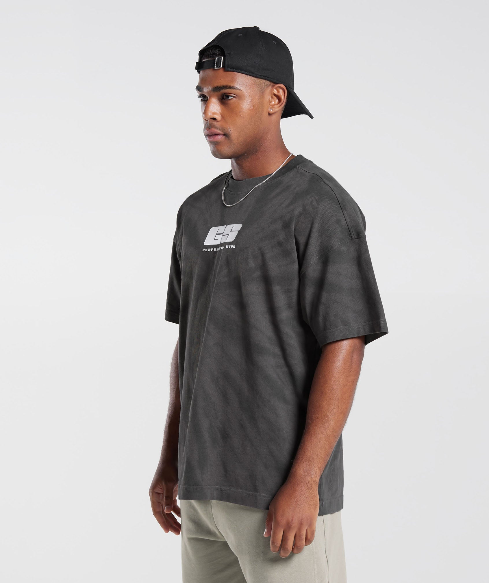 Rest Day T-Shirt in Silhouette Grey/Black/Spiral Optic Wash - view 3