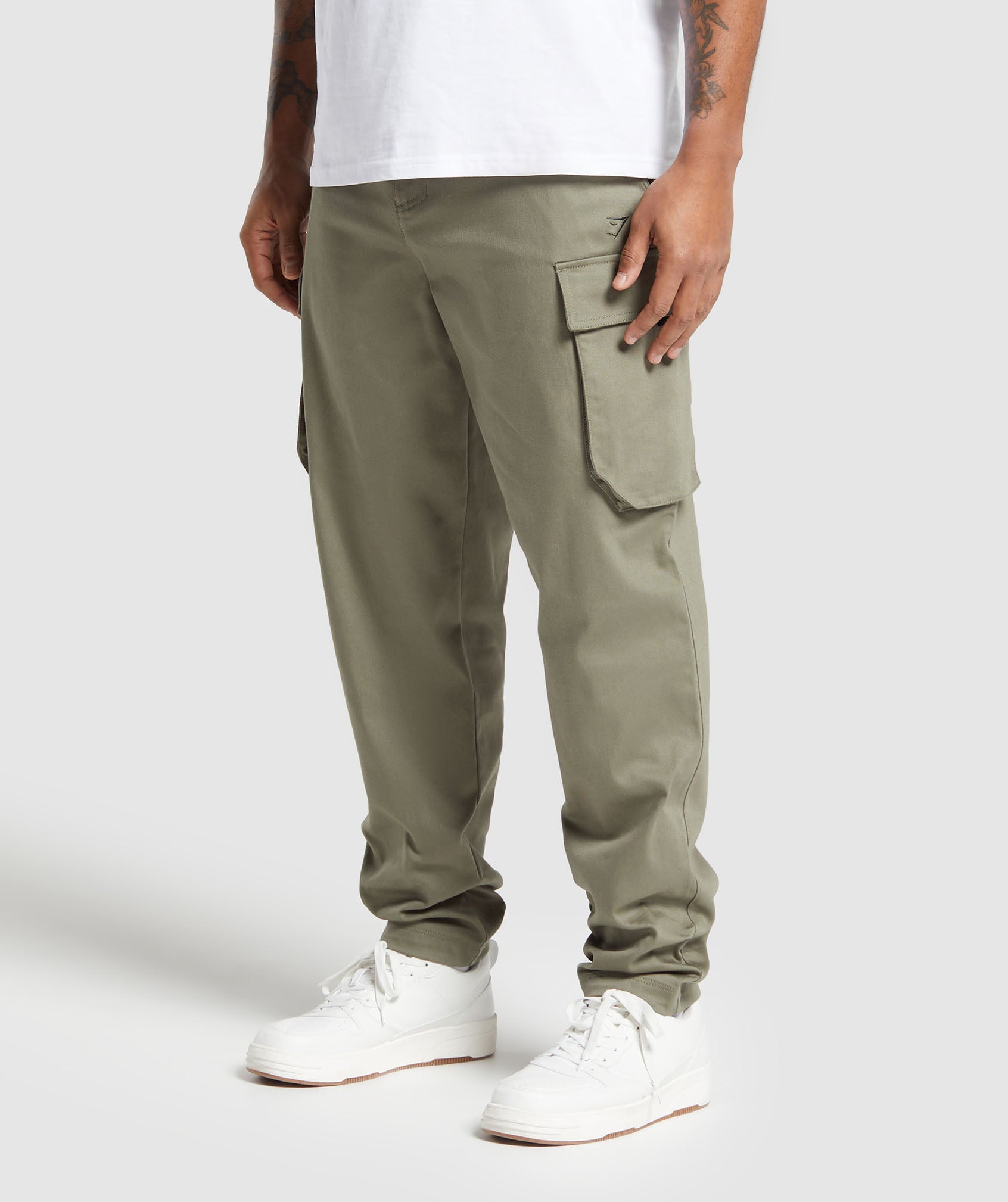 Rest Day Woven Cargo Pants in Utility Green - view 1