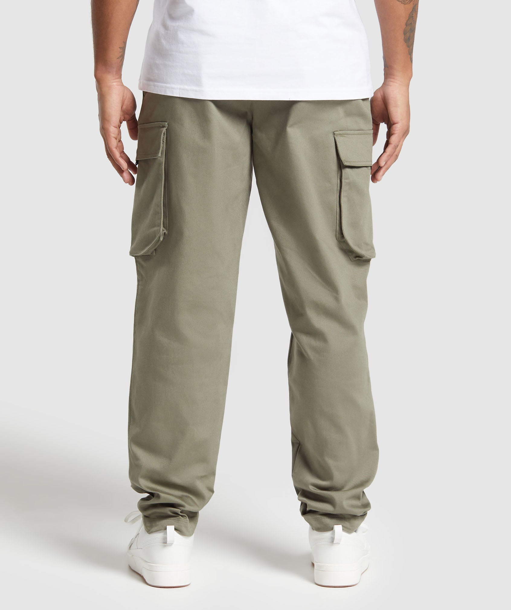 Rest Day Woven Cargo Pants in Utility Green - view 2