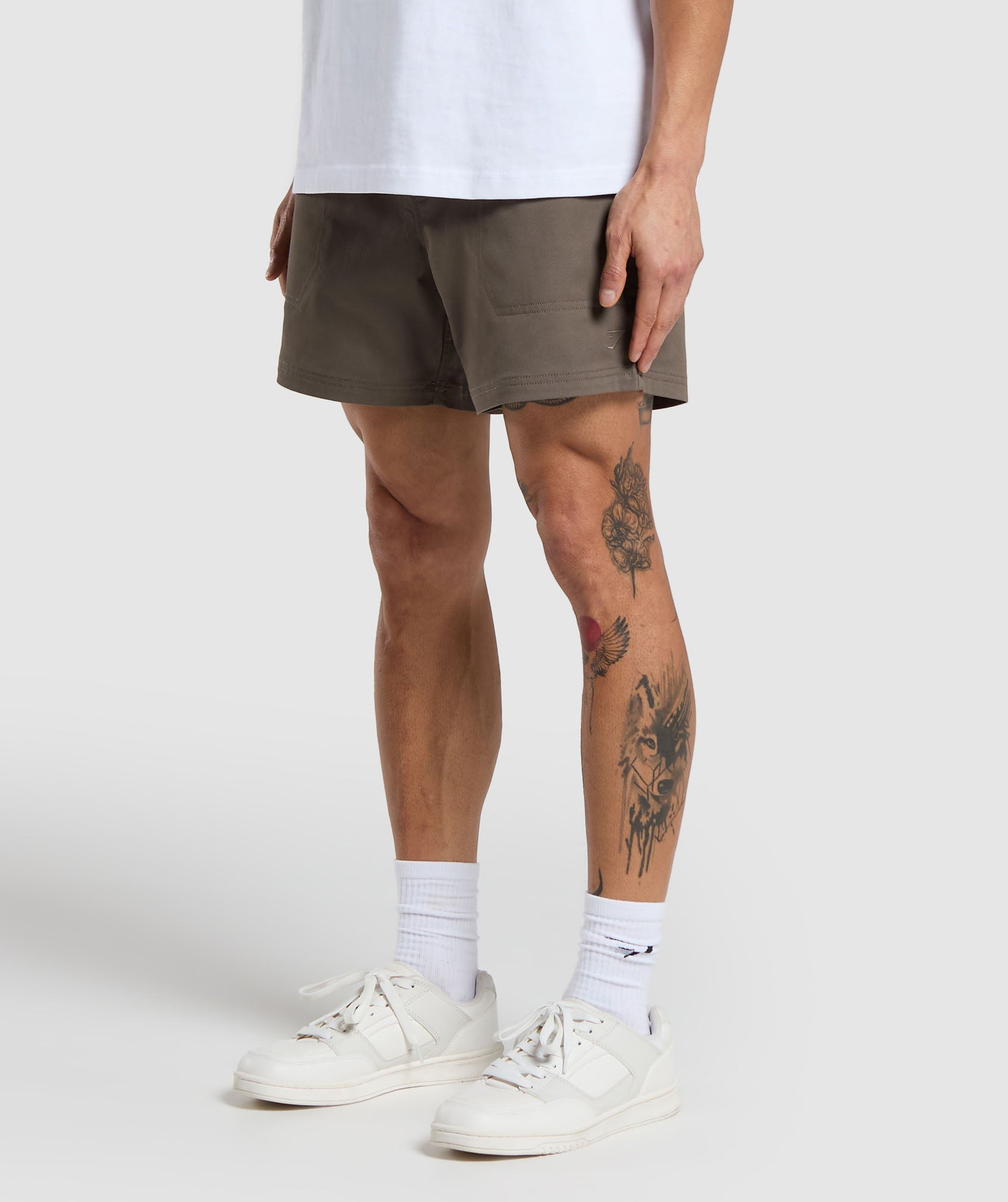 Rest Day Woven Shorts in Camo Brown - view 3