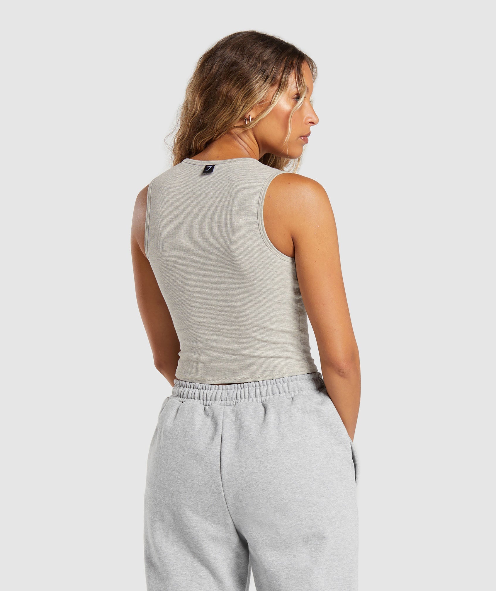 Rib Tank in Stone Grey Marl - view 2